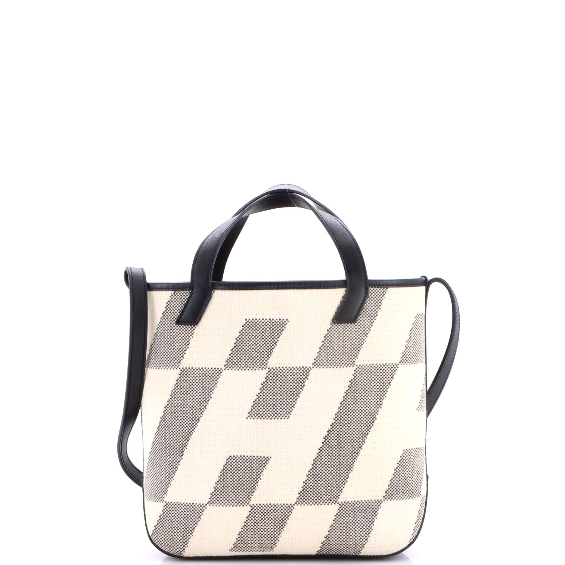 Cabas H en Biais Tote Canvas with Leather 27 - Image 3