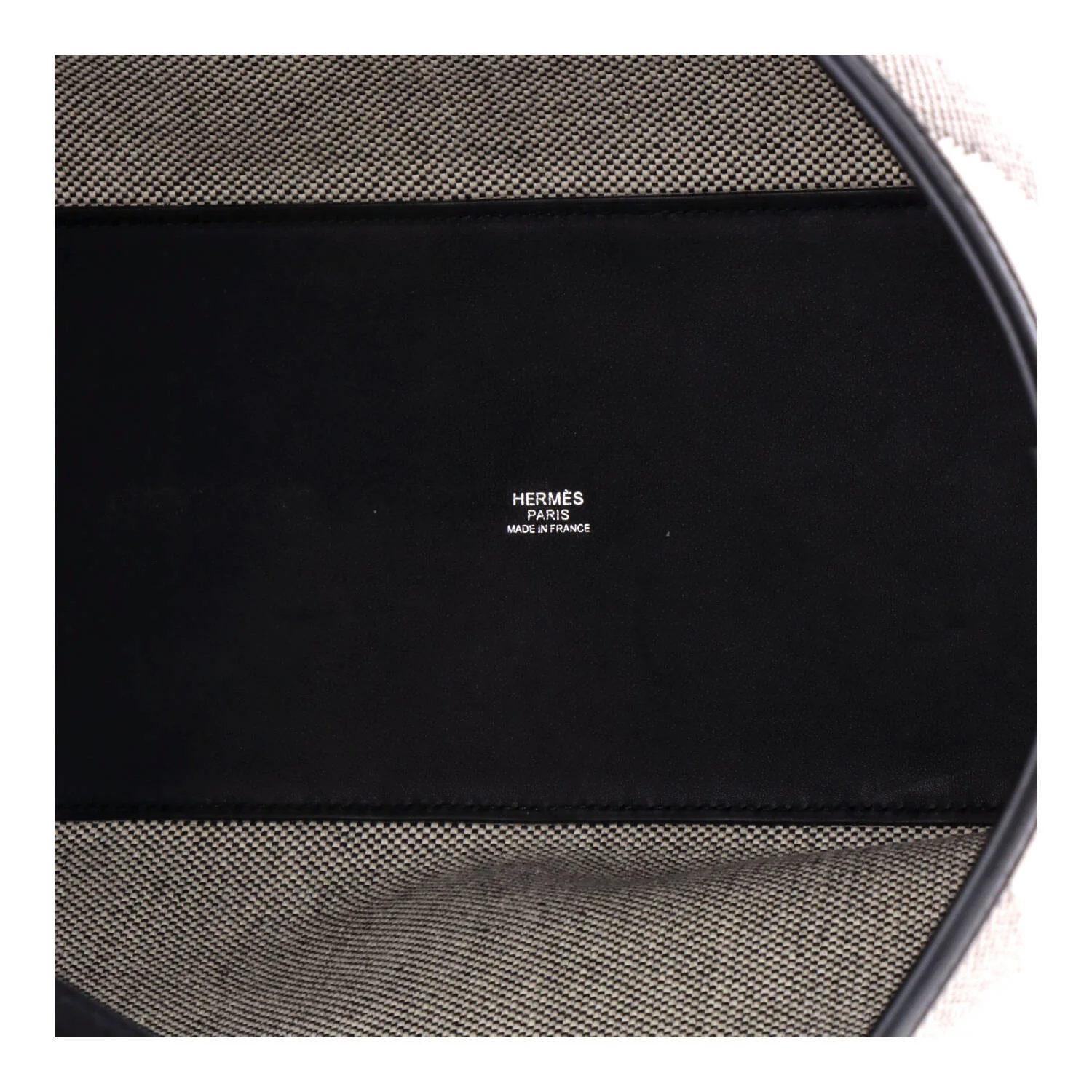 Cabas H en Biais Tote Canvas with Leather 40 - Image 5
