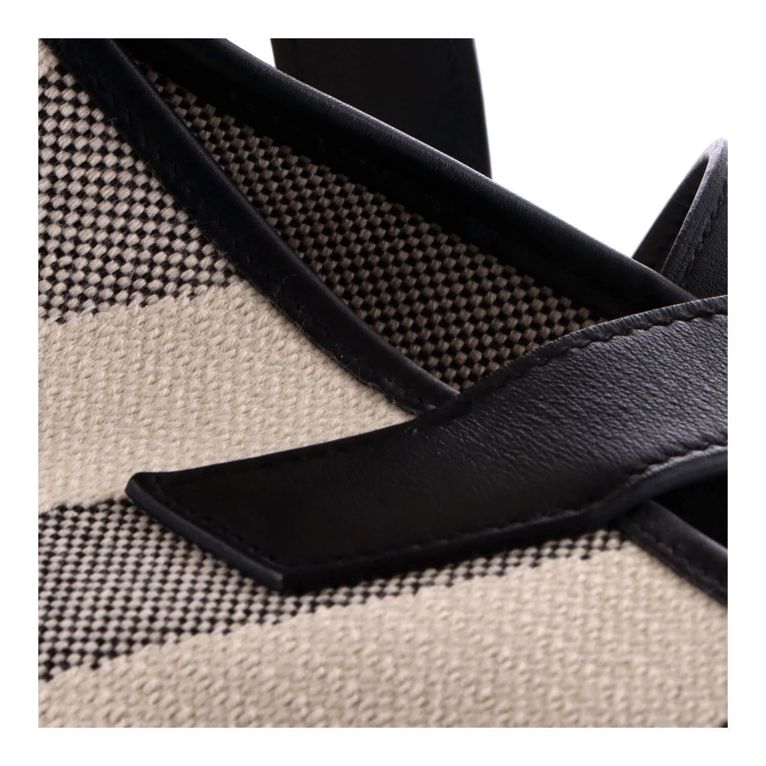 Cabas H en Biais Tote Canvas with Leather 40 - Image 7