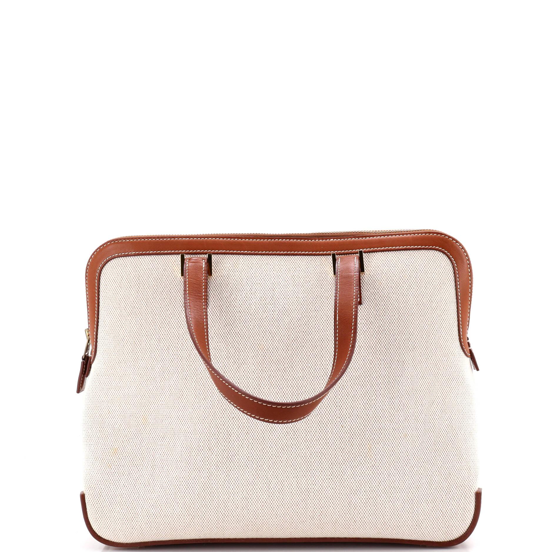 Escapada Handbag Toile with Leather