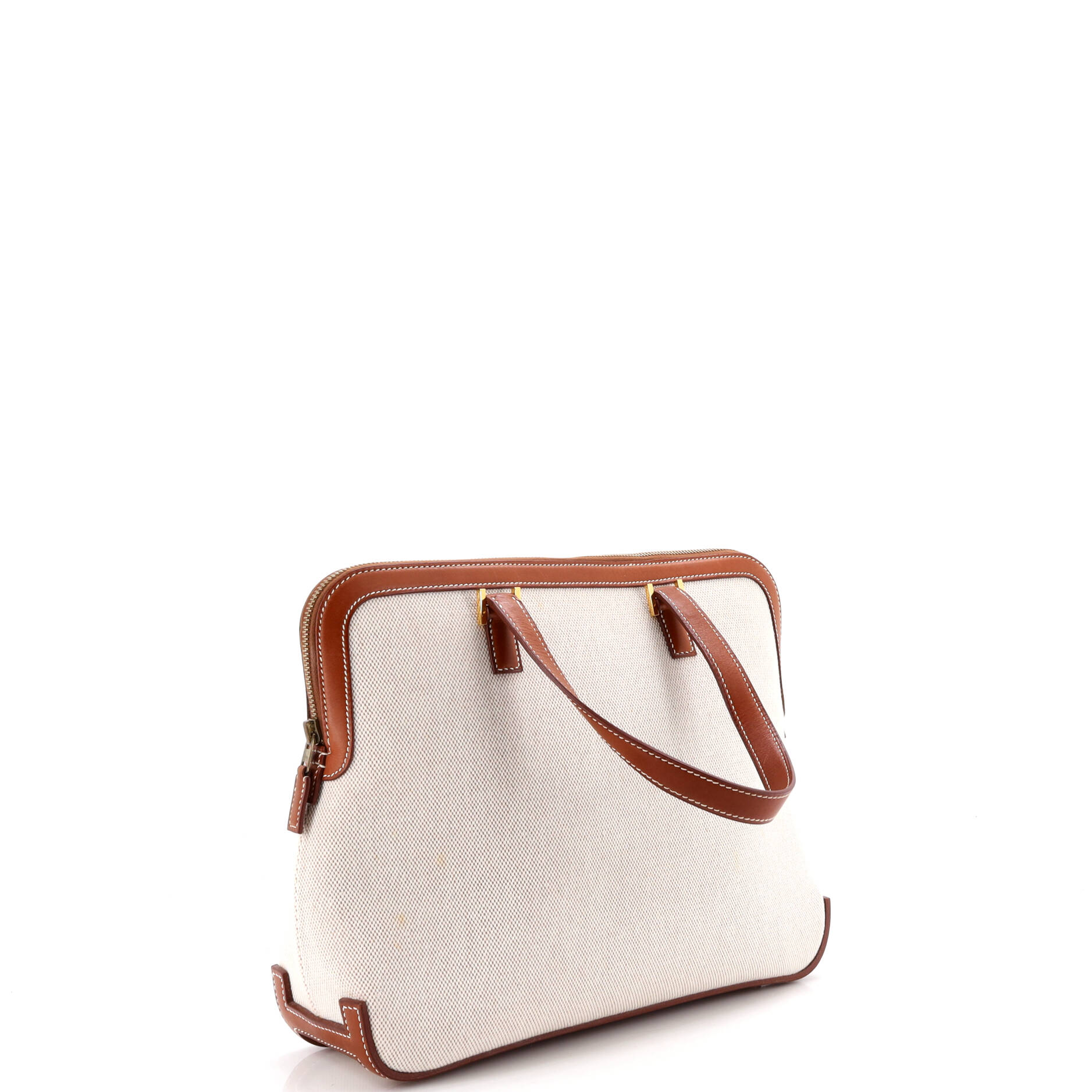 Escapada Handbag Toile with Leather - Image 2