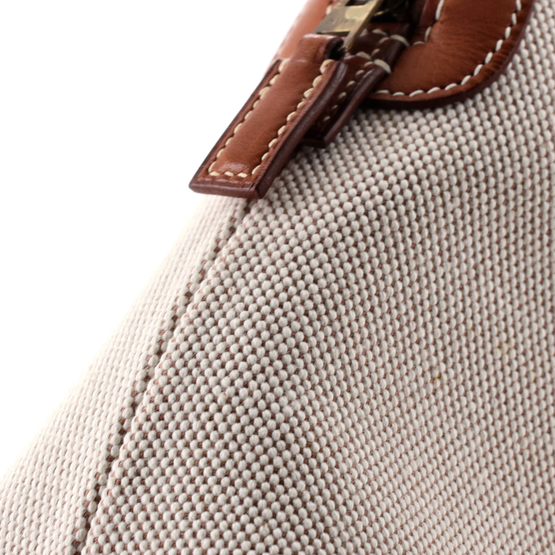 Escapada Handbag Toile with Leather - Image 6