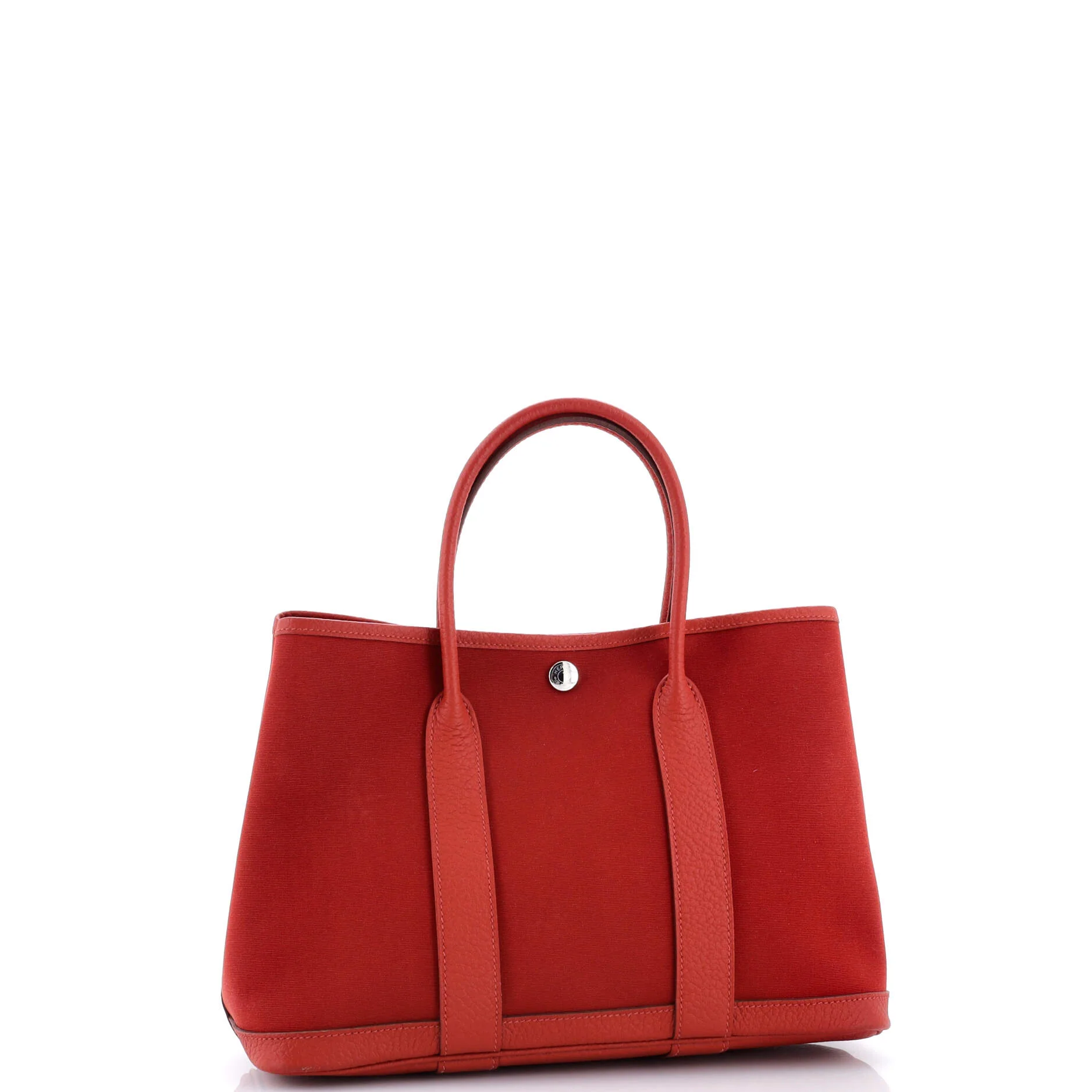 Garden Party Tote Toile and Leather 30 - Image 2