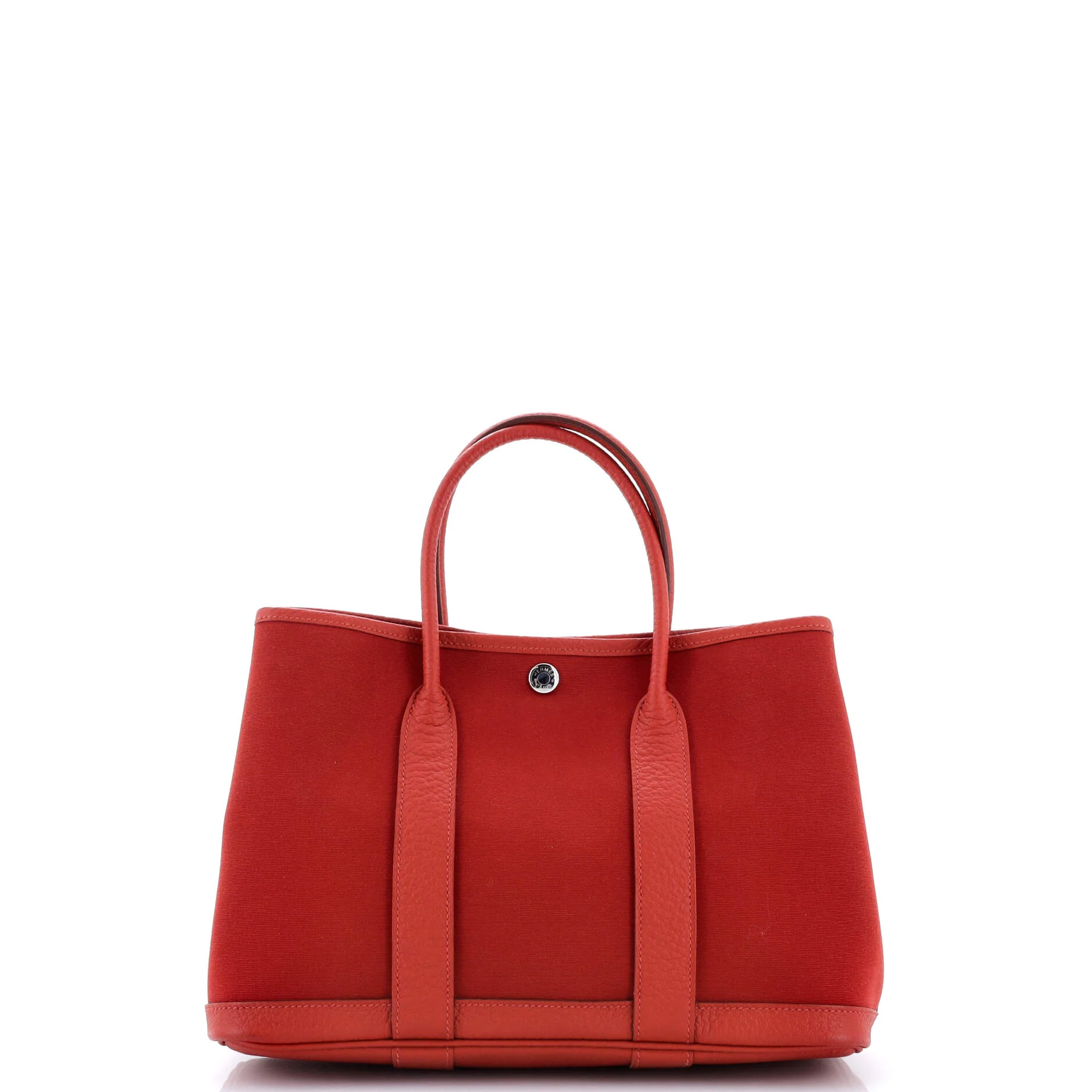 Garden Party Tote Toile and Leather 30 - Image 3
