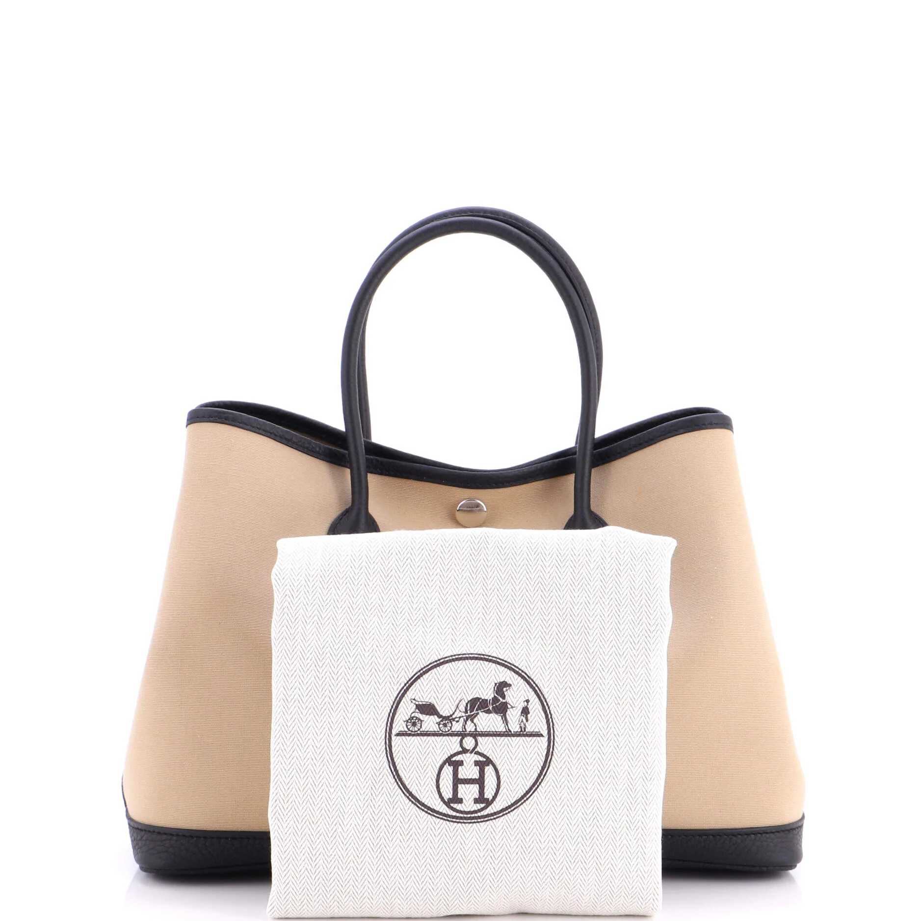 Garden Party Tote Toile and Leather 30 - Image 2