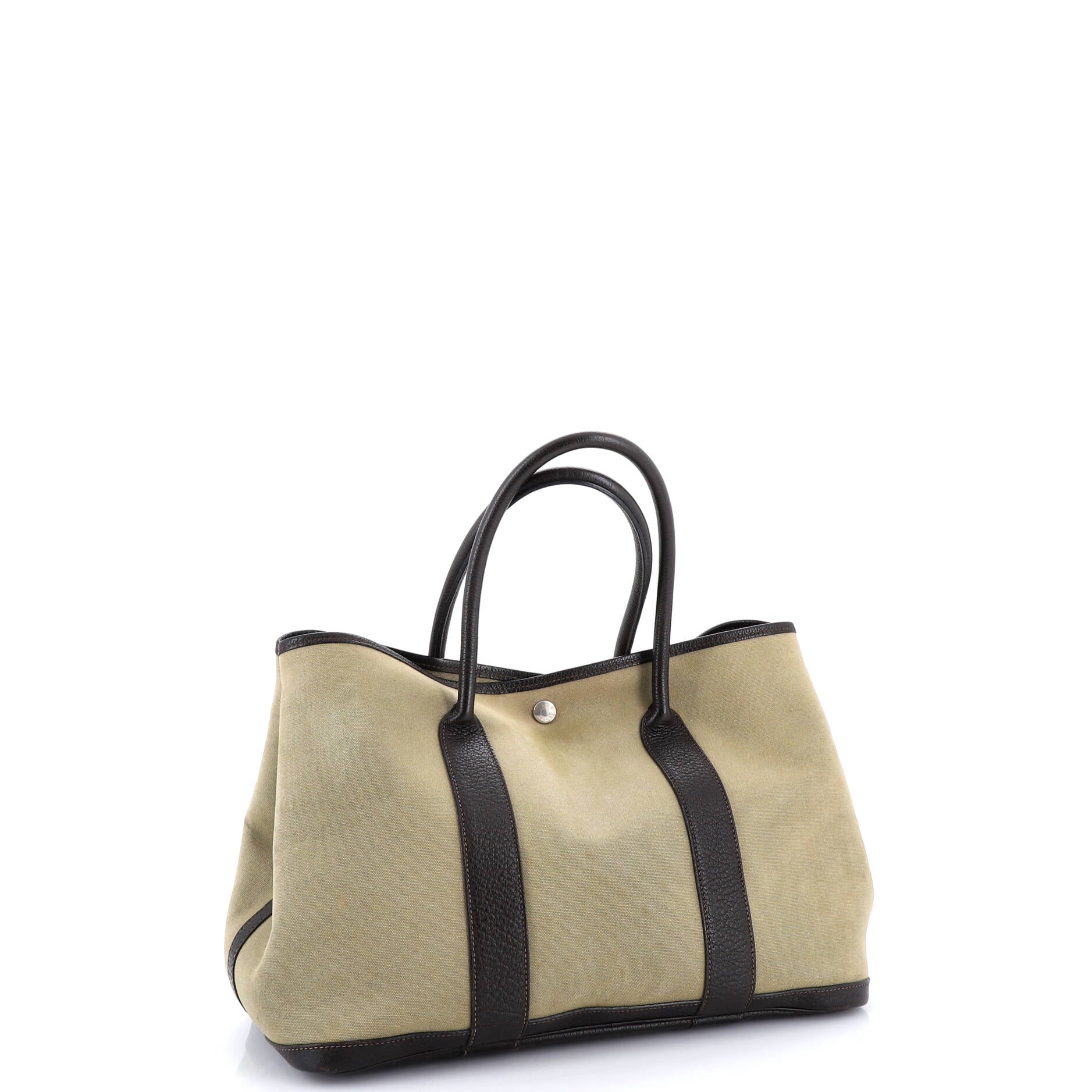 Garden Party Tote Toile and Leather 36 - Image 2