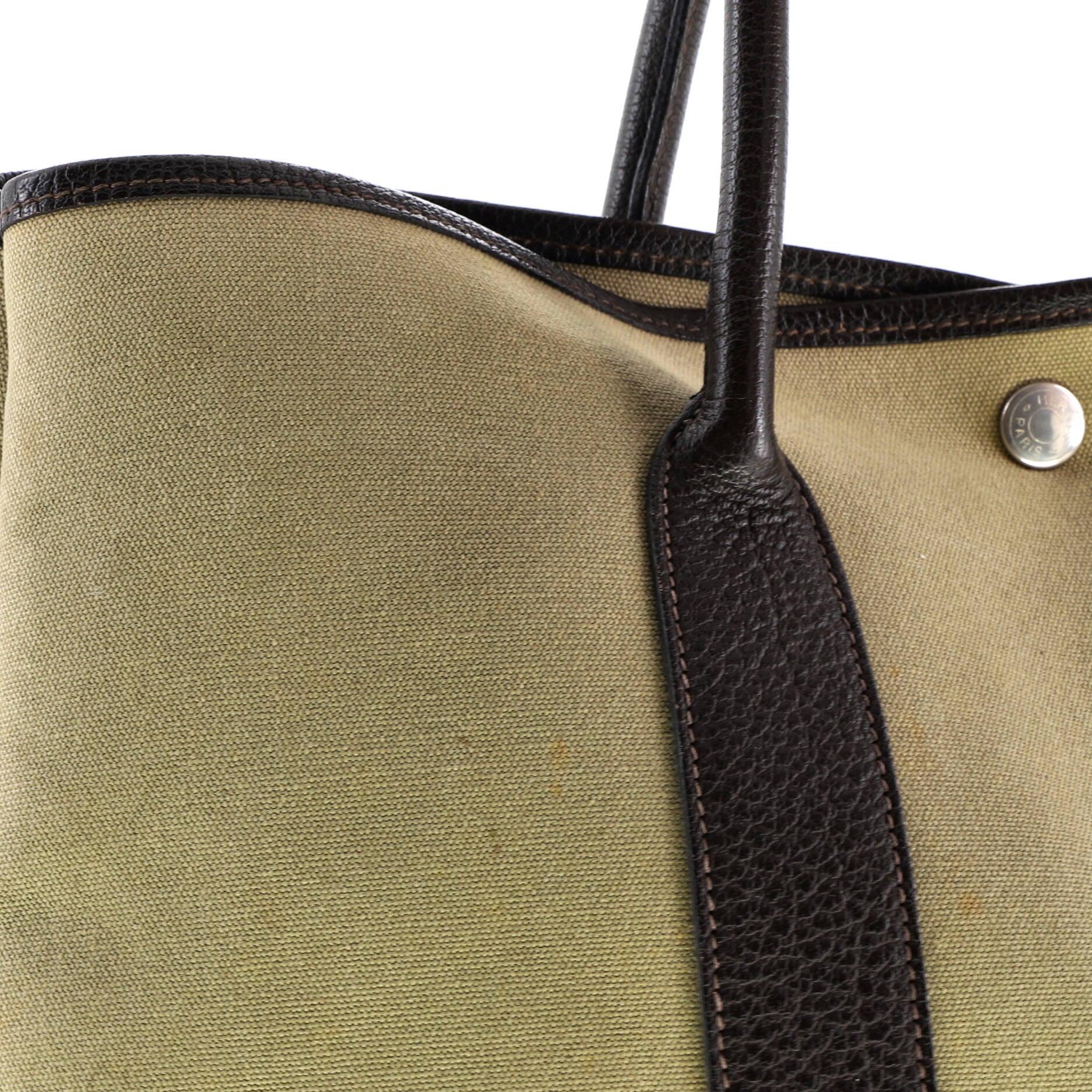 Garden Party Tote Toile and Leather 36 - Image 7