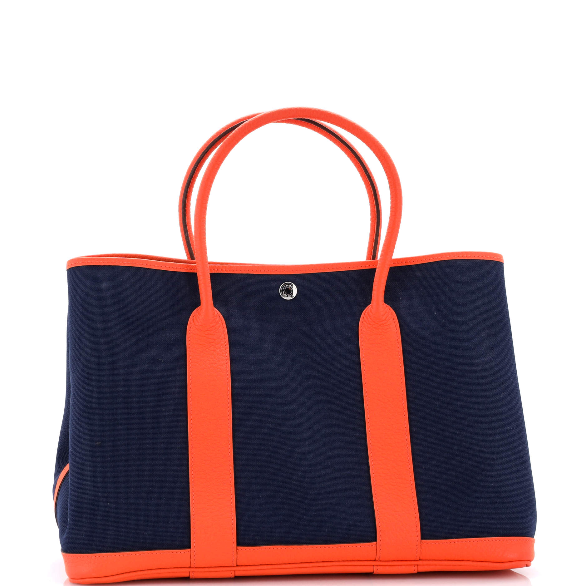 Garden Party Tote Toile and Leather 36 - Image 2