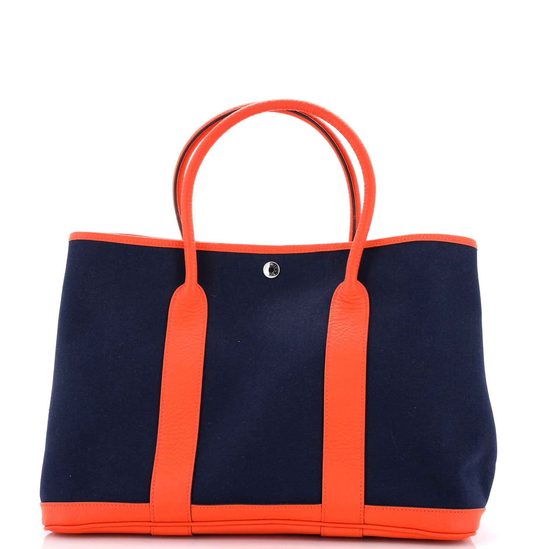 Garden Party Tote Toile and Leather 36 - Image 3