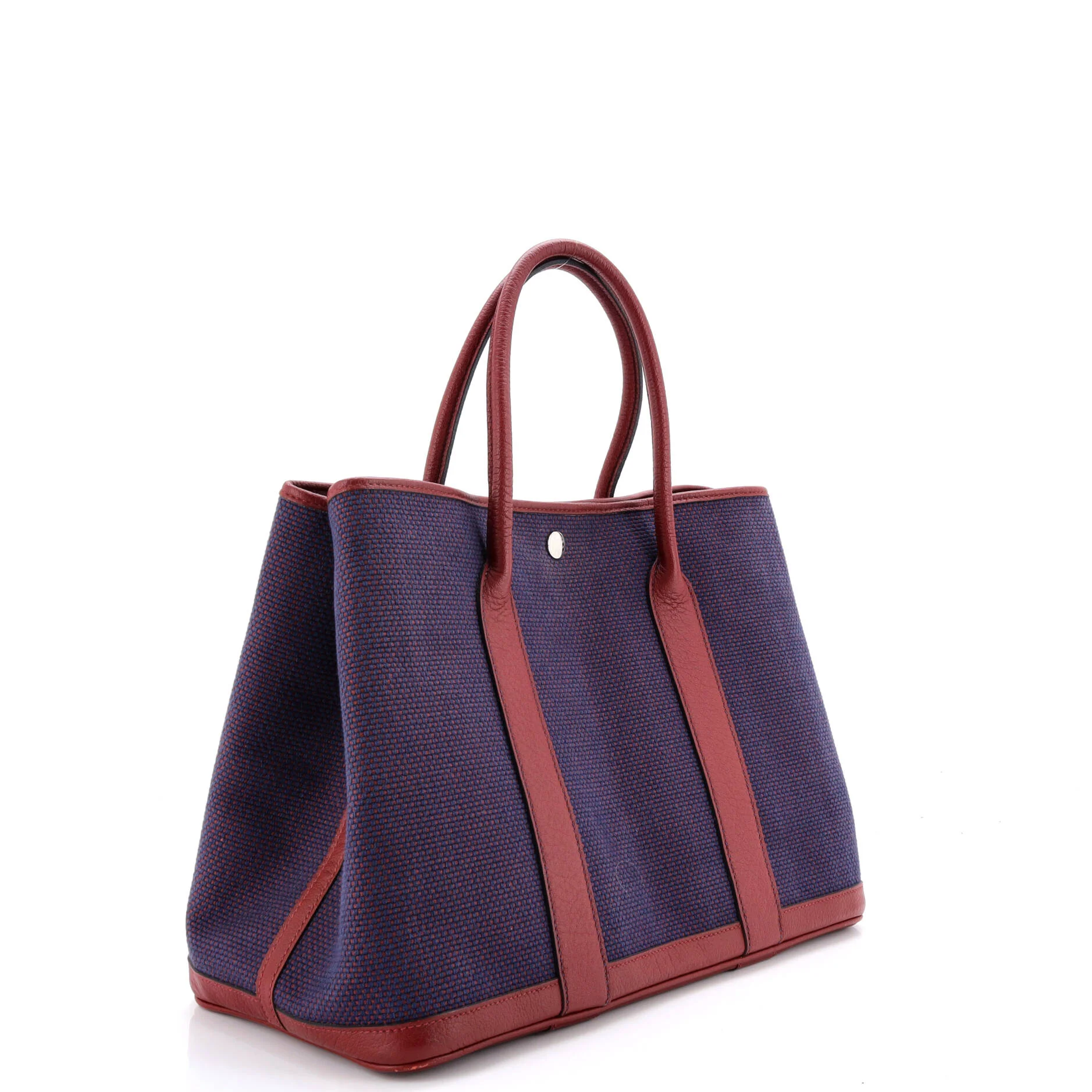 Garden Party Tote Toile and Leather 36 - Image 2