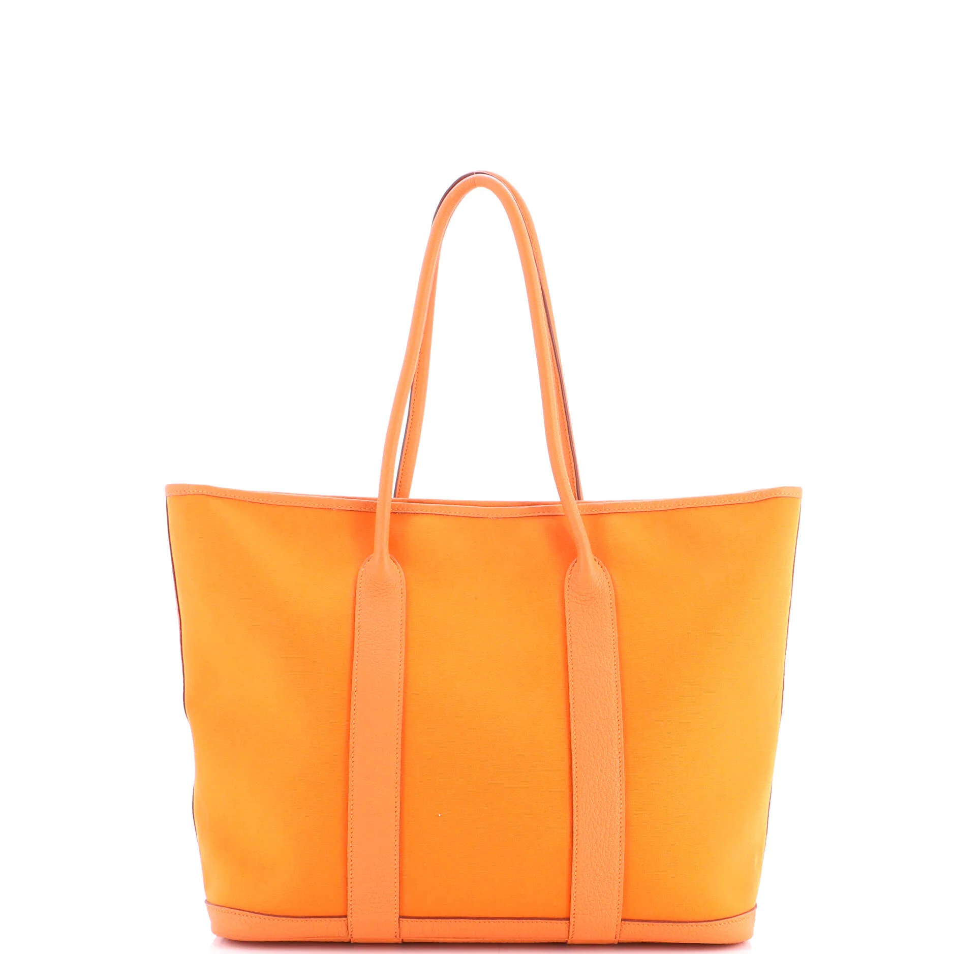 Garden Party Zip Tote Toile and Leather 36 - Image 3