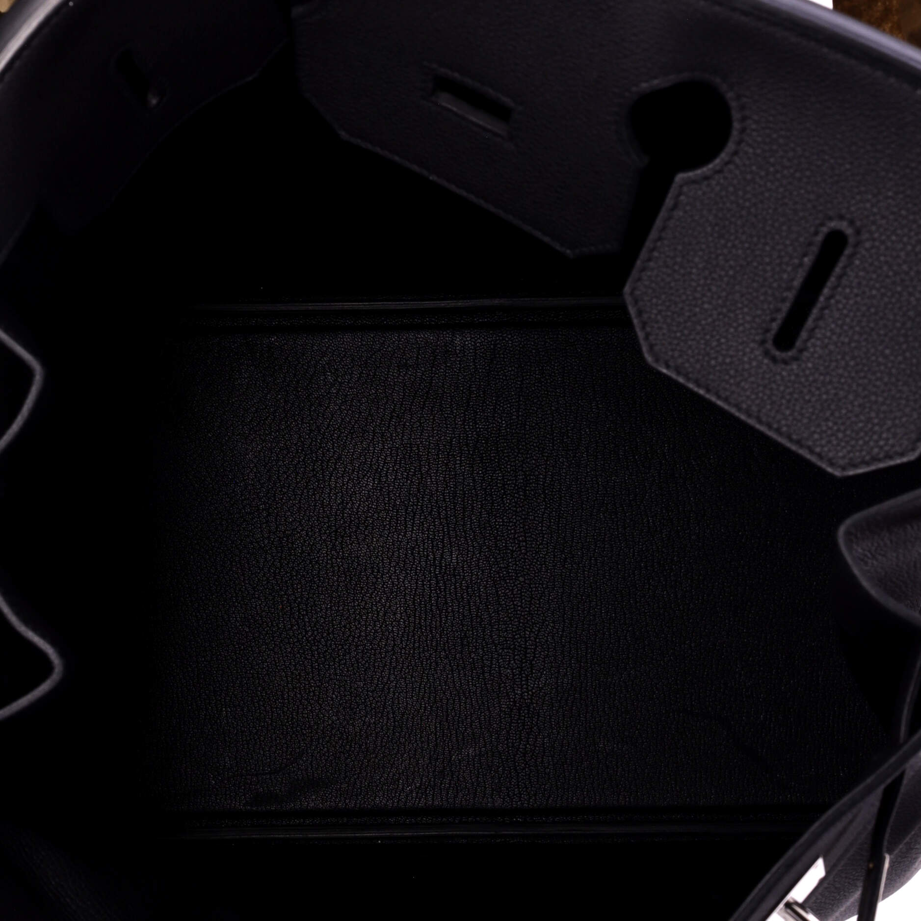 HAC Birkin Bag Noir Togo with Palladium Hardware 40 - Image 6