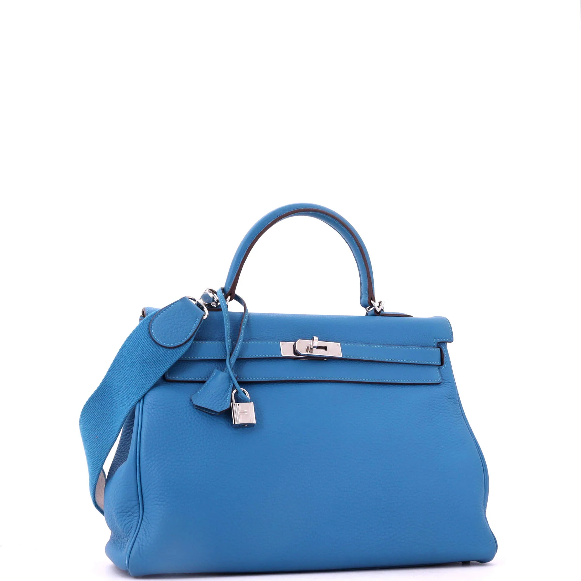 Kelly Amazone Handbag Mykonos Togo with Palladium Hardware 35 - Image 2