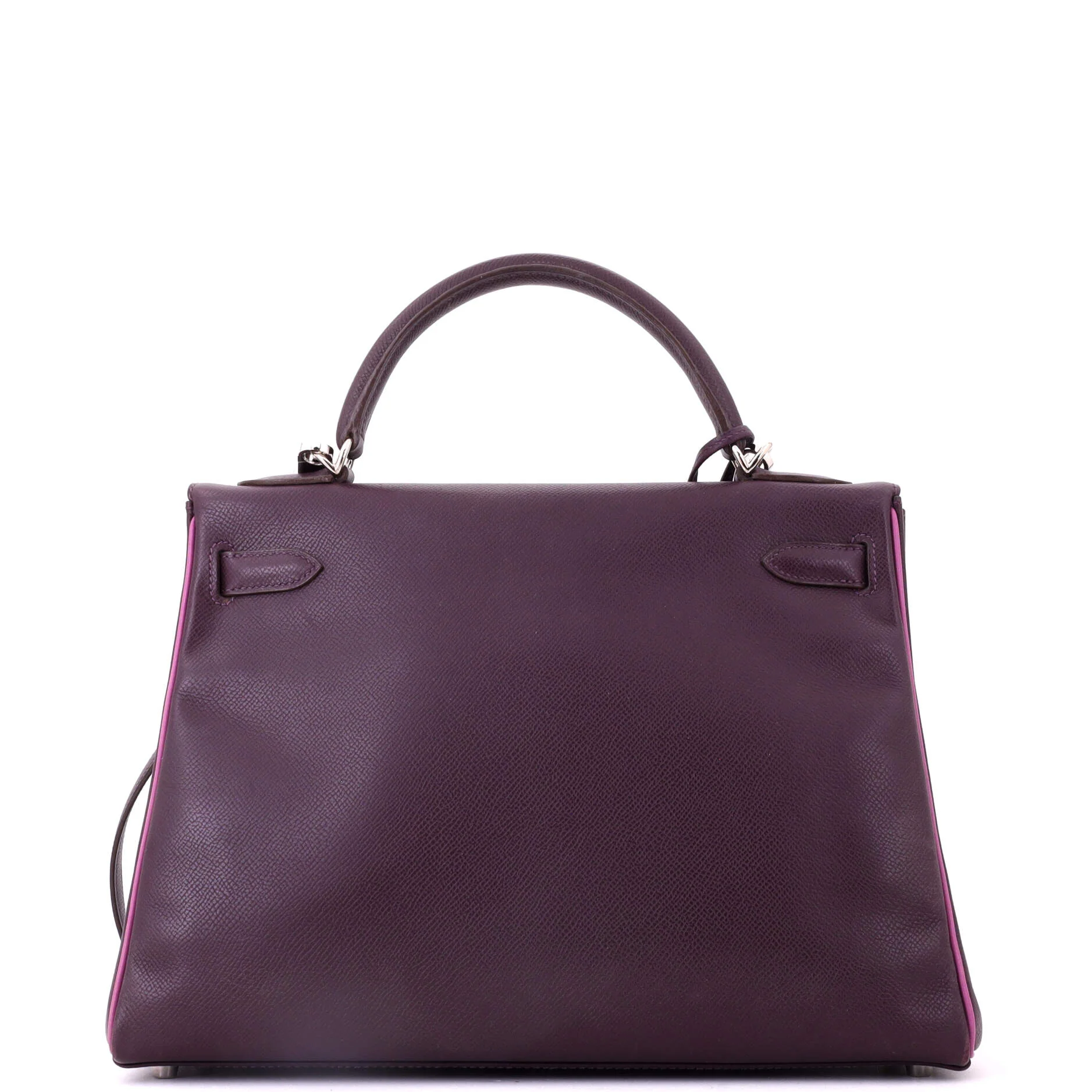Kelly Handbag Bicolor Epsom with Palladium Hardware 32 - Image 4