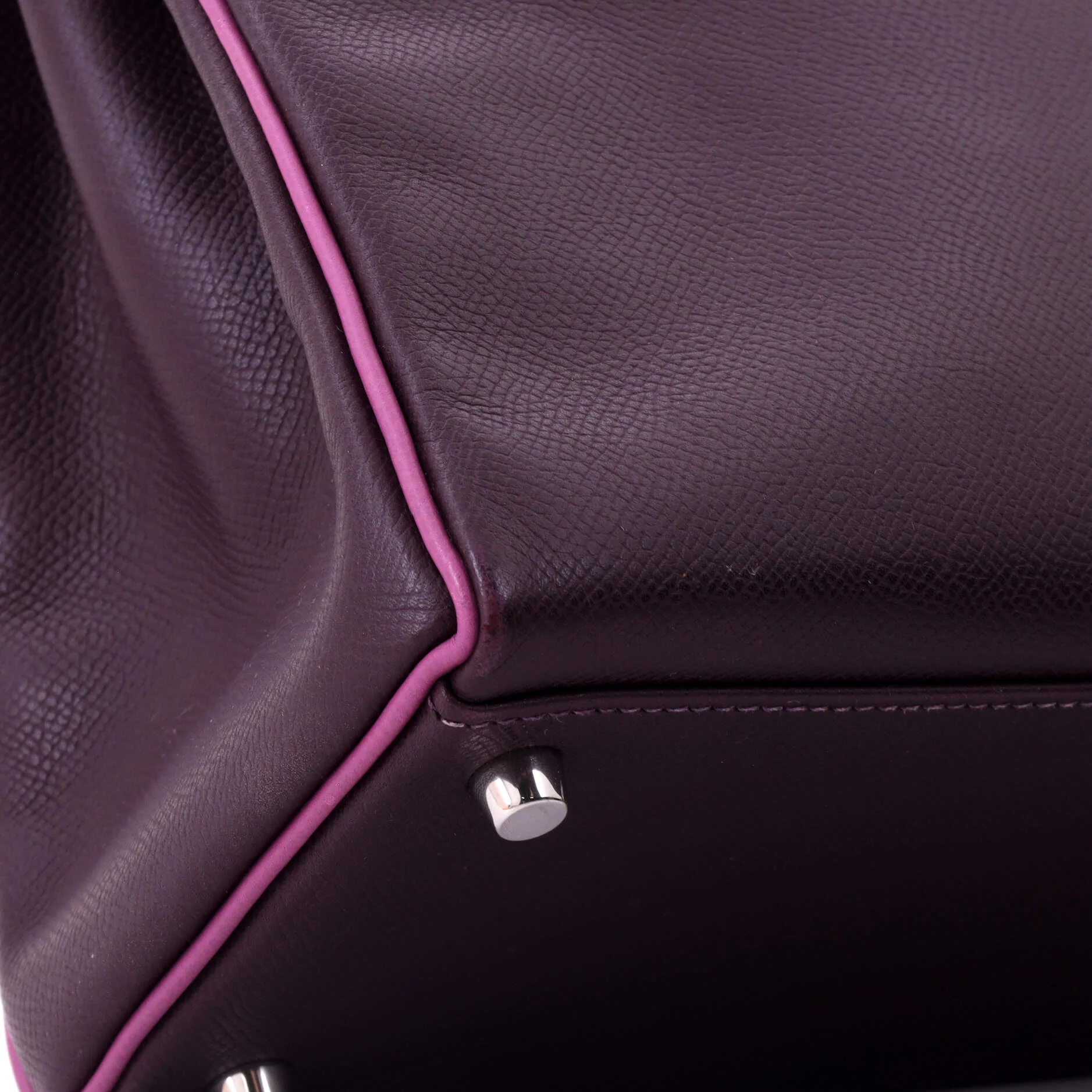 Kelly Handbag Bicolor Epsom with Palladium Hardware 32 - Image 8