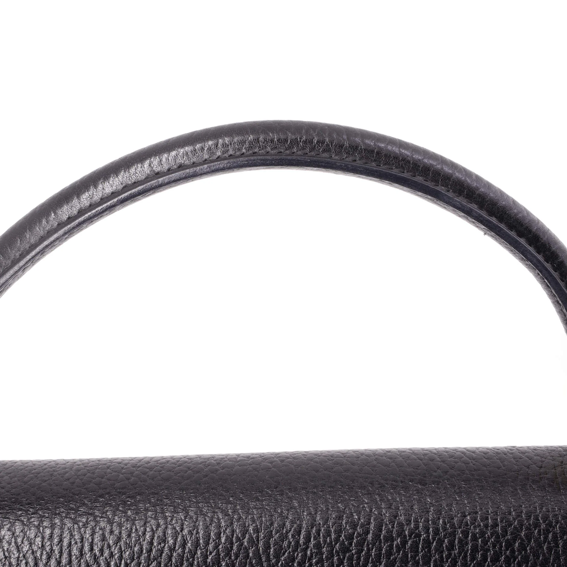 Kelly Handbag Noir Ardennes with Gold Hardware 32 - Image 8