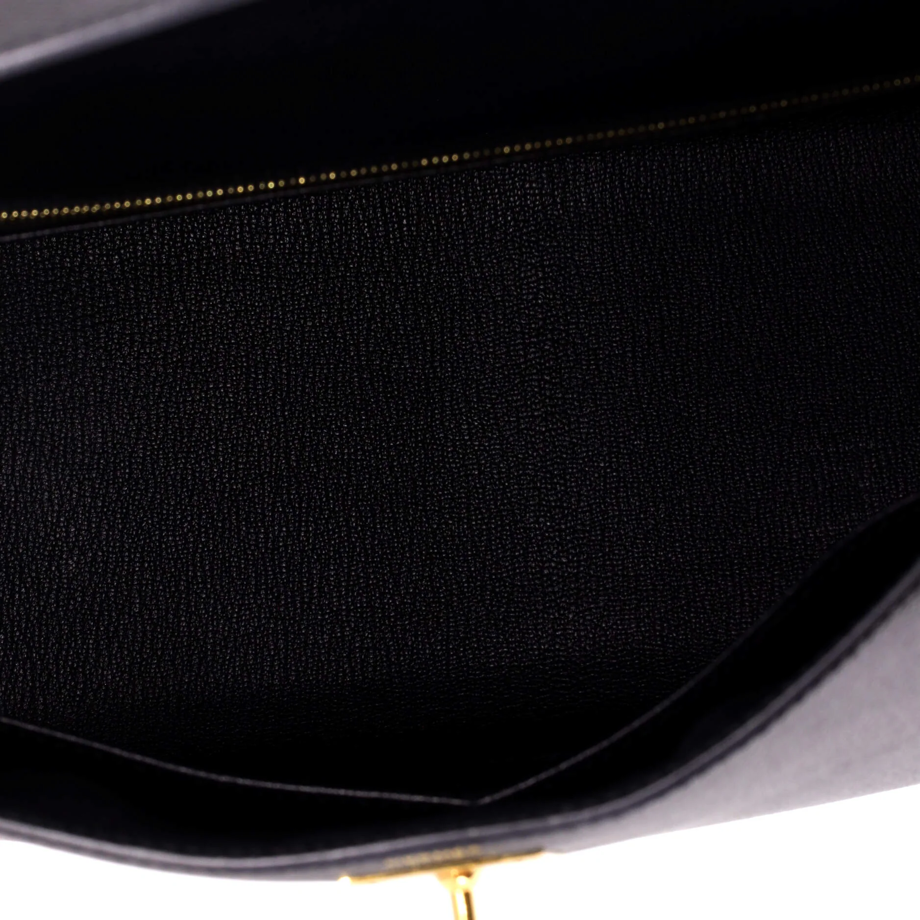 Kelly Handbag Noir Epsom with Gold Hardware 28 - Image 6