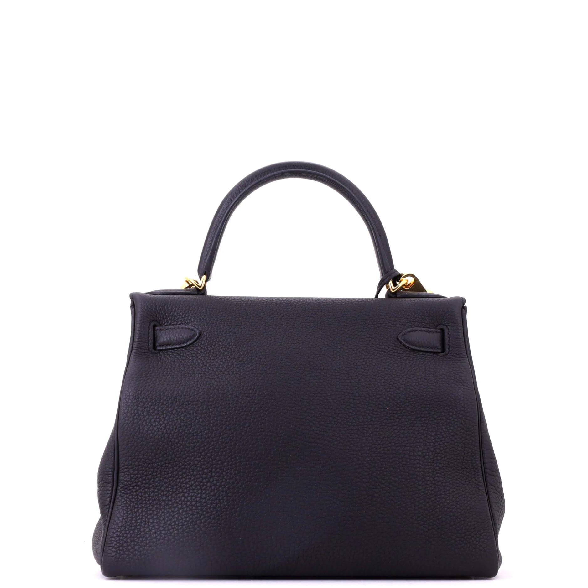 Kelly Handbag Noir Togo with Gold Hardware 28 - Image 4