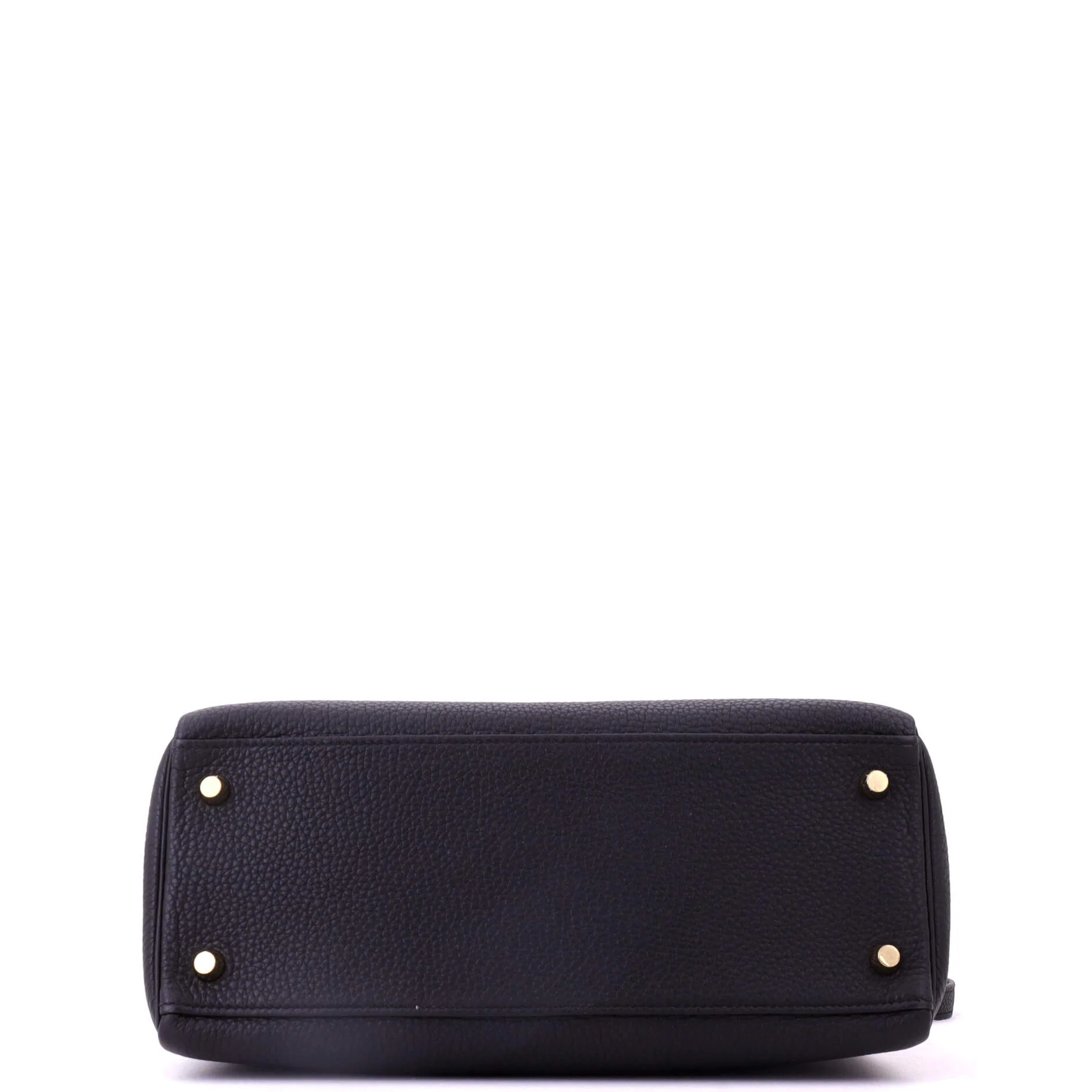 Kelly Handbag Noir Togo with Gold Hardware 28 - Image 5