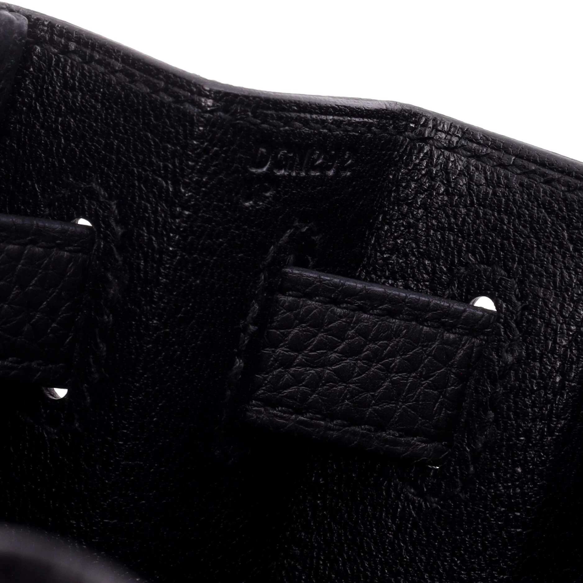 Kelly Handbag Noir Togo with Gold Hardware 28 - Image 8