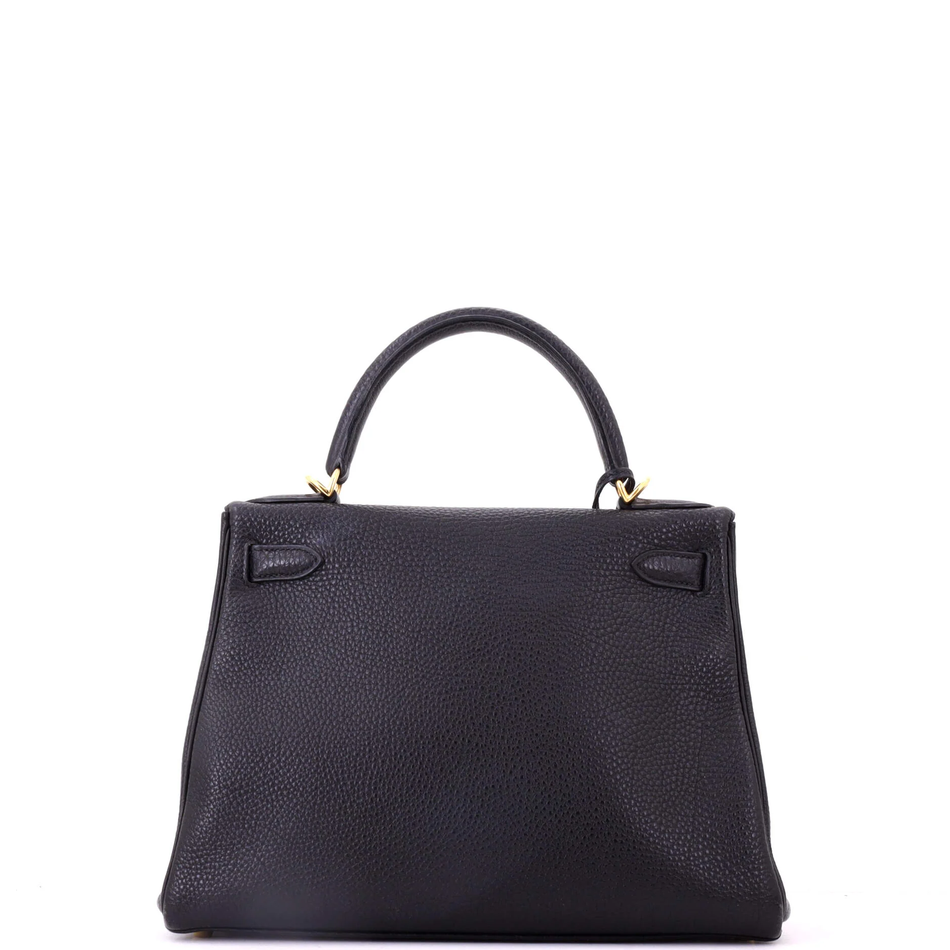 Kelly Handbag Noir Togo with Gold Hardware 28 - Image 3