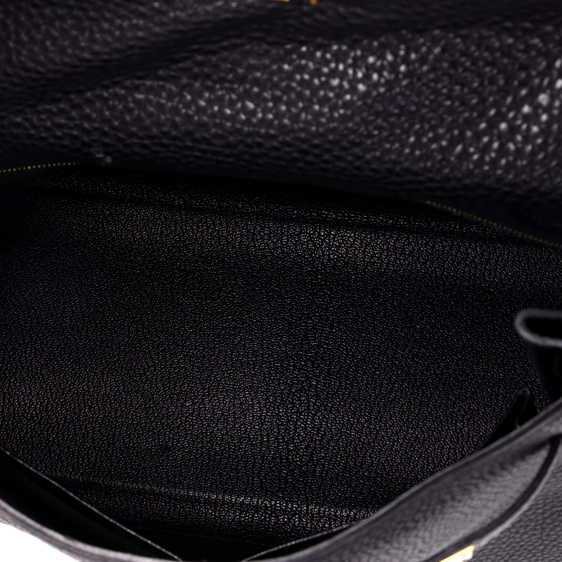 Kelly Handbag Noir Togo with Gold Hardware 28 - Image 5
