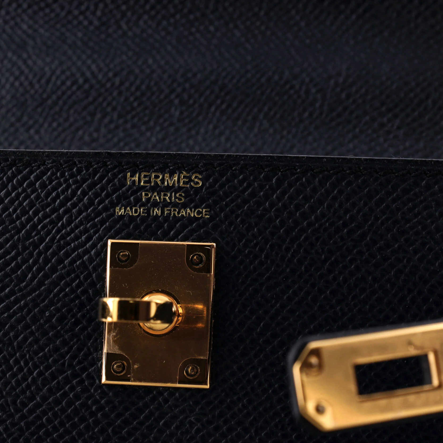 Kelly Handbag Indigo Epsom with Gold Hardware 25 - Image 6