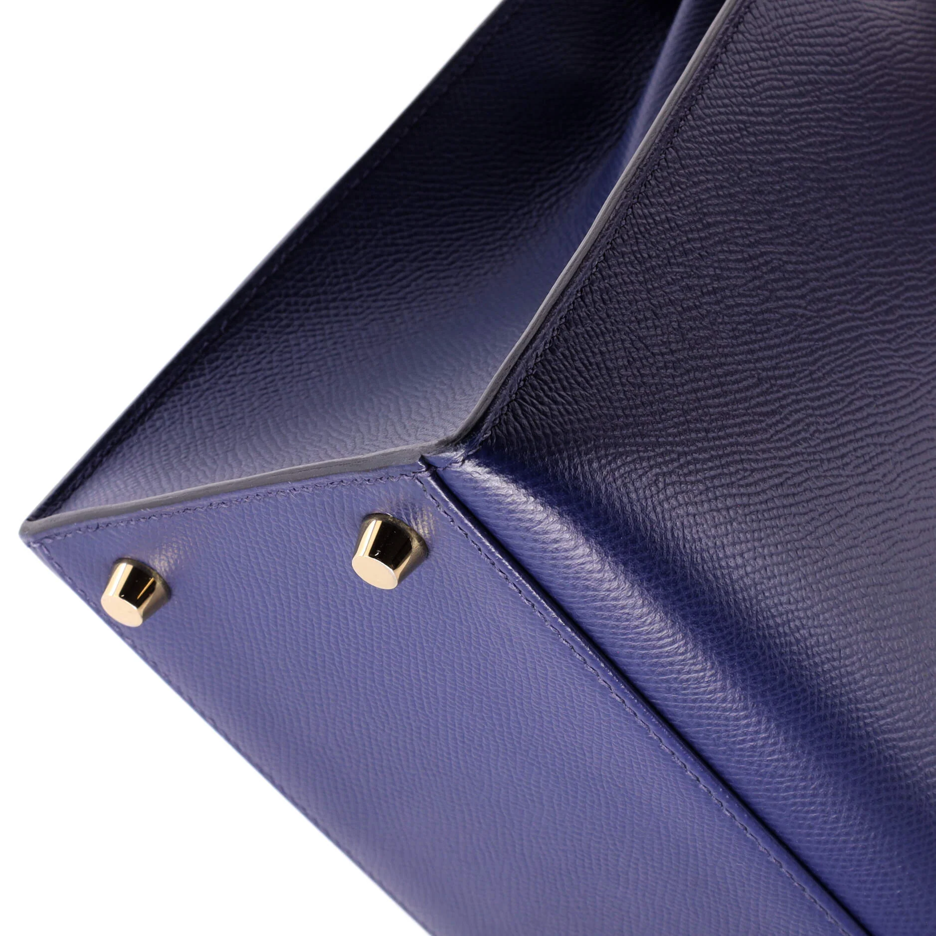 Kelly Handbag Bleu Saphir Epsom with Gold Hardware 28 - Image 8