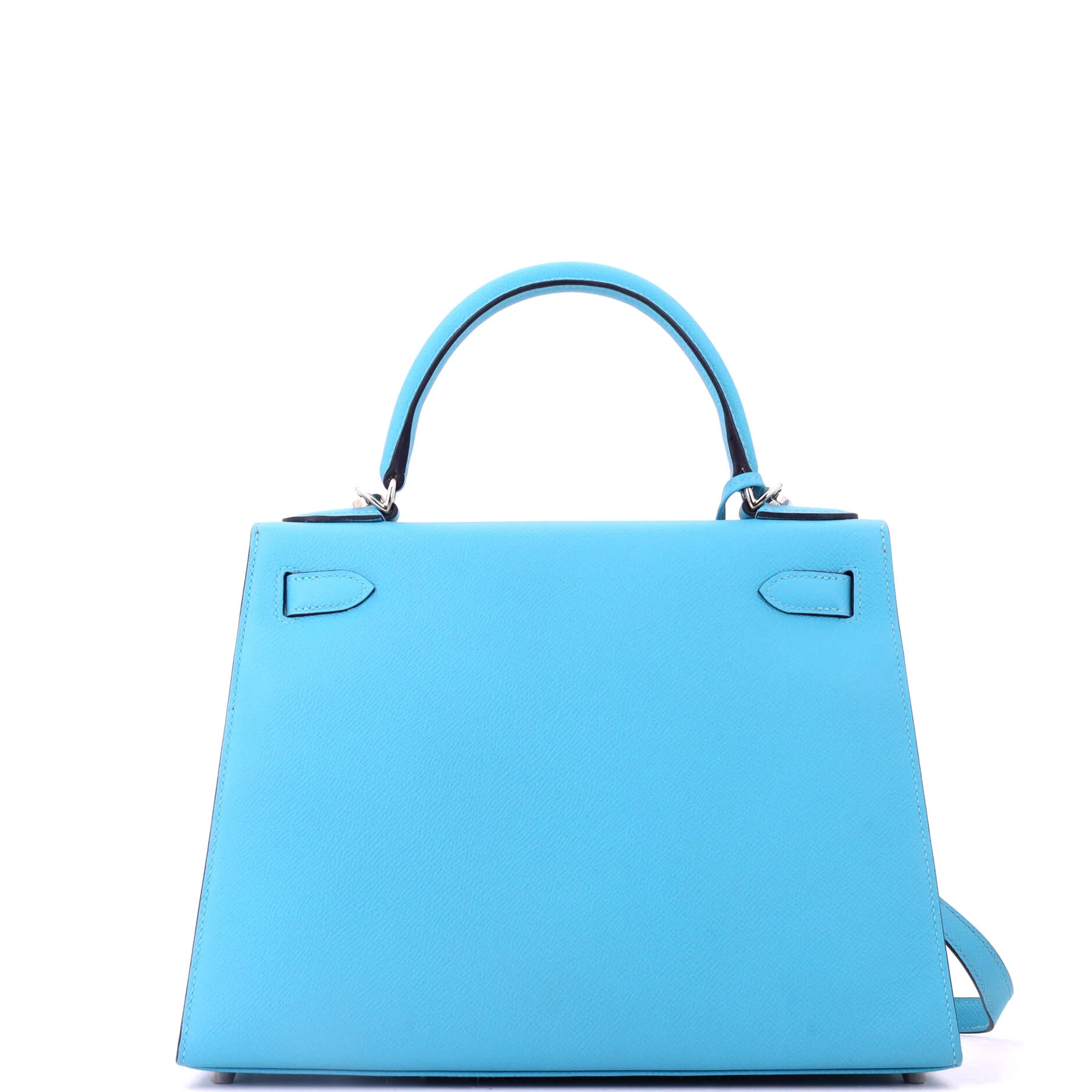 Kelly Handbag Bleu Celeste Epsom with Palladium Hardware 28 - Image 3