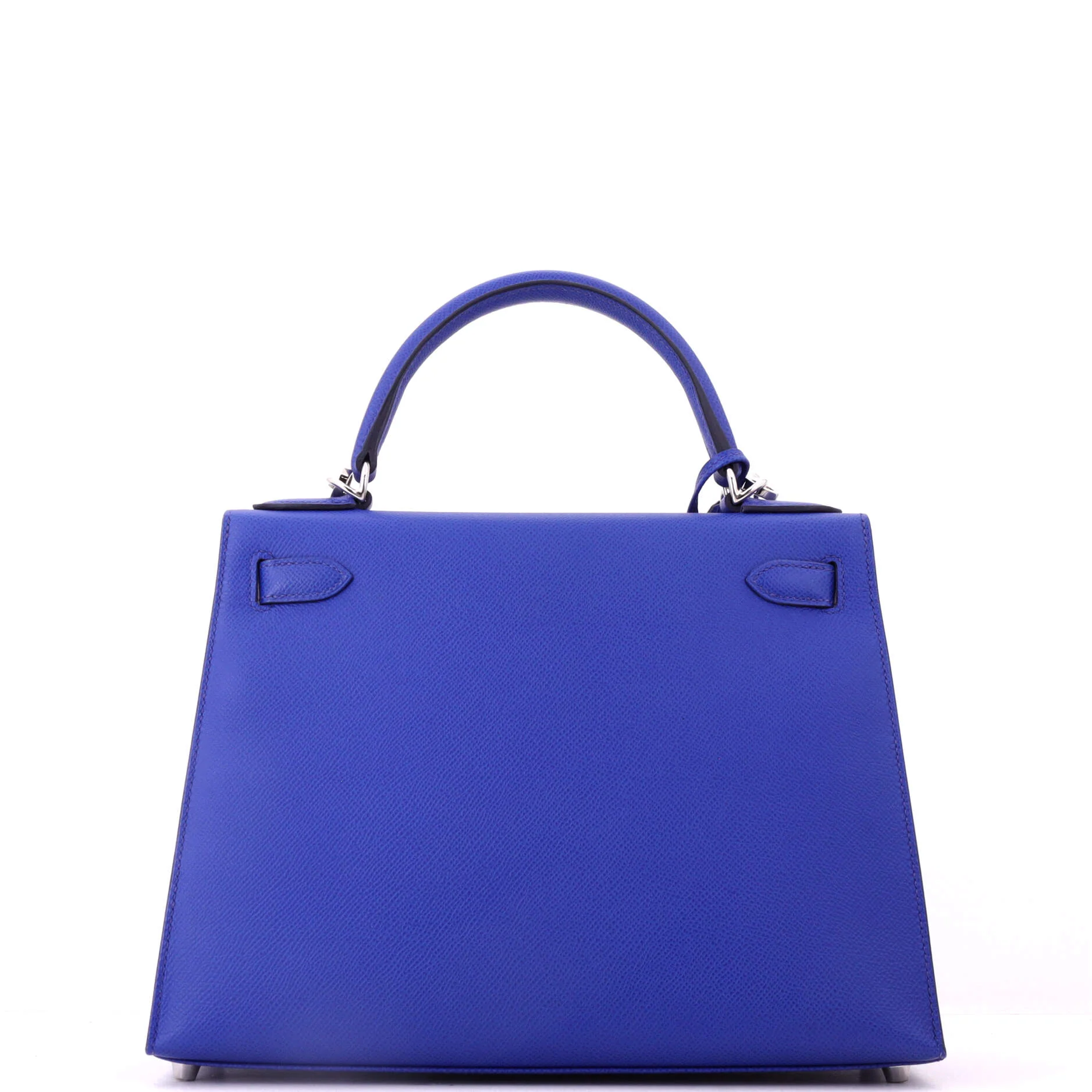 Kelly Handbag Bleu Royal Epsom with Palladium Hardware 28 - Image 3