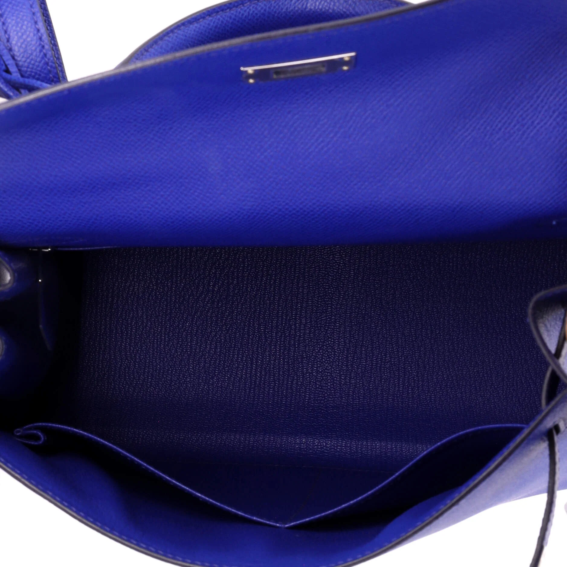 Kelly Handbag Bleu Royal Epsom with Palladium Hardware 28 - Image 5