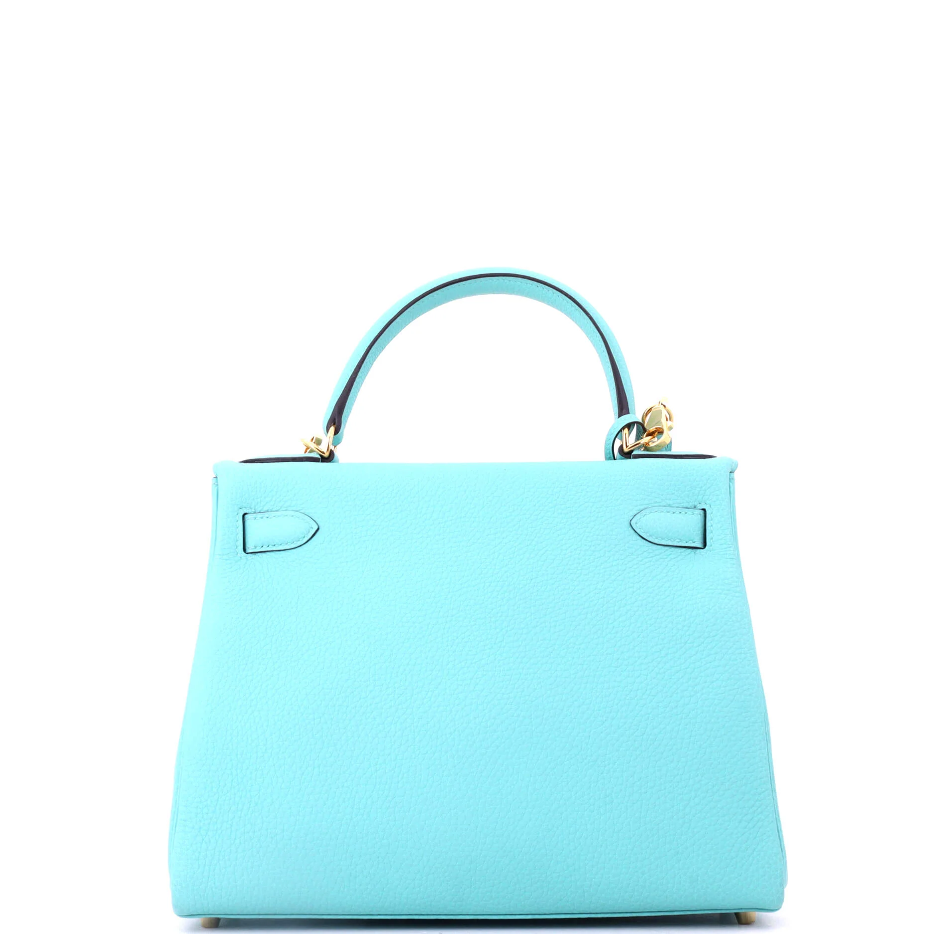 Kelly Handbag Bleu Atoll Togo with Gold Hardware 28 - Image 3
