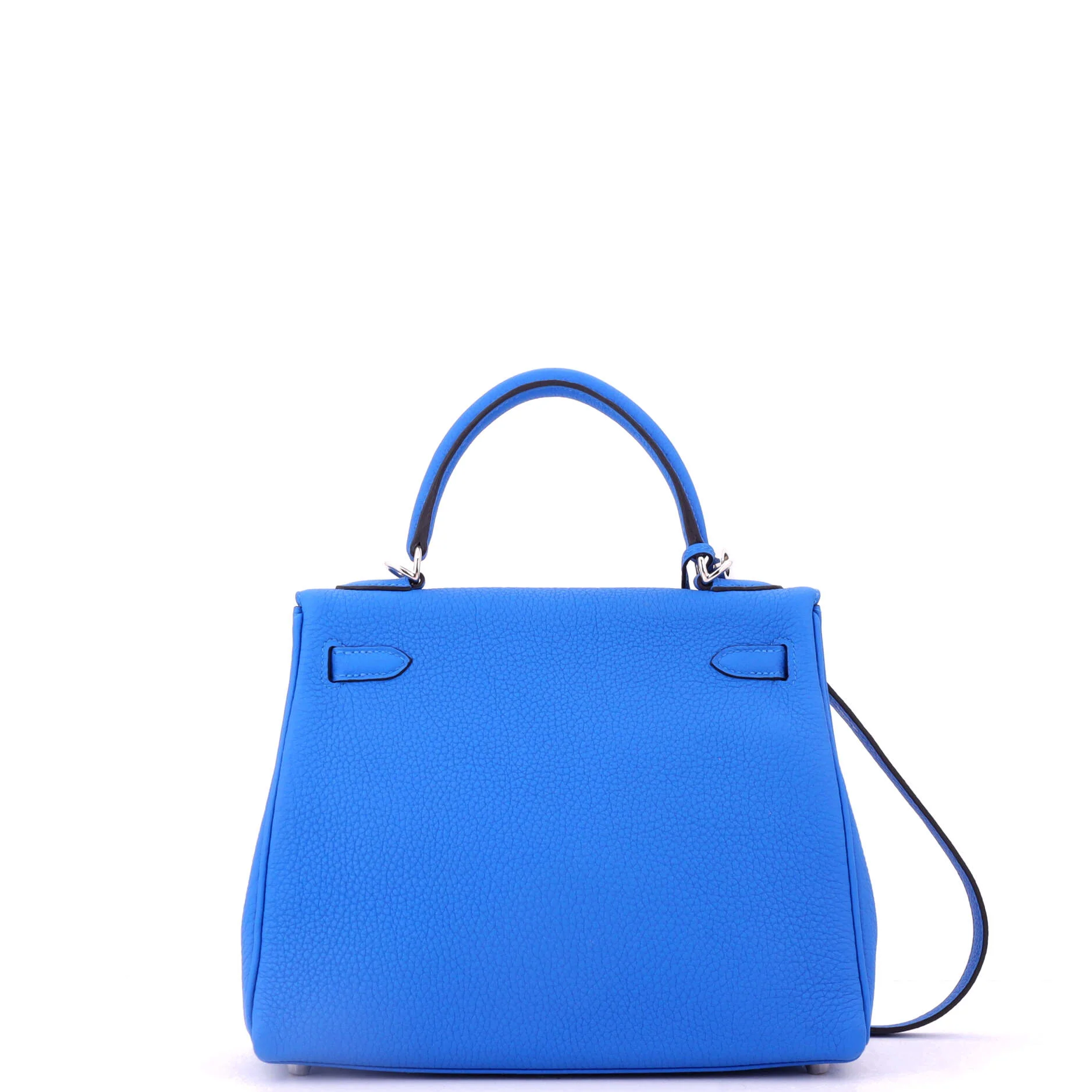 Kelly Handbag New Bleu Hydra Togo with Palladium Hardware 25 - Image 4
