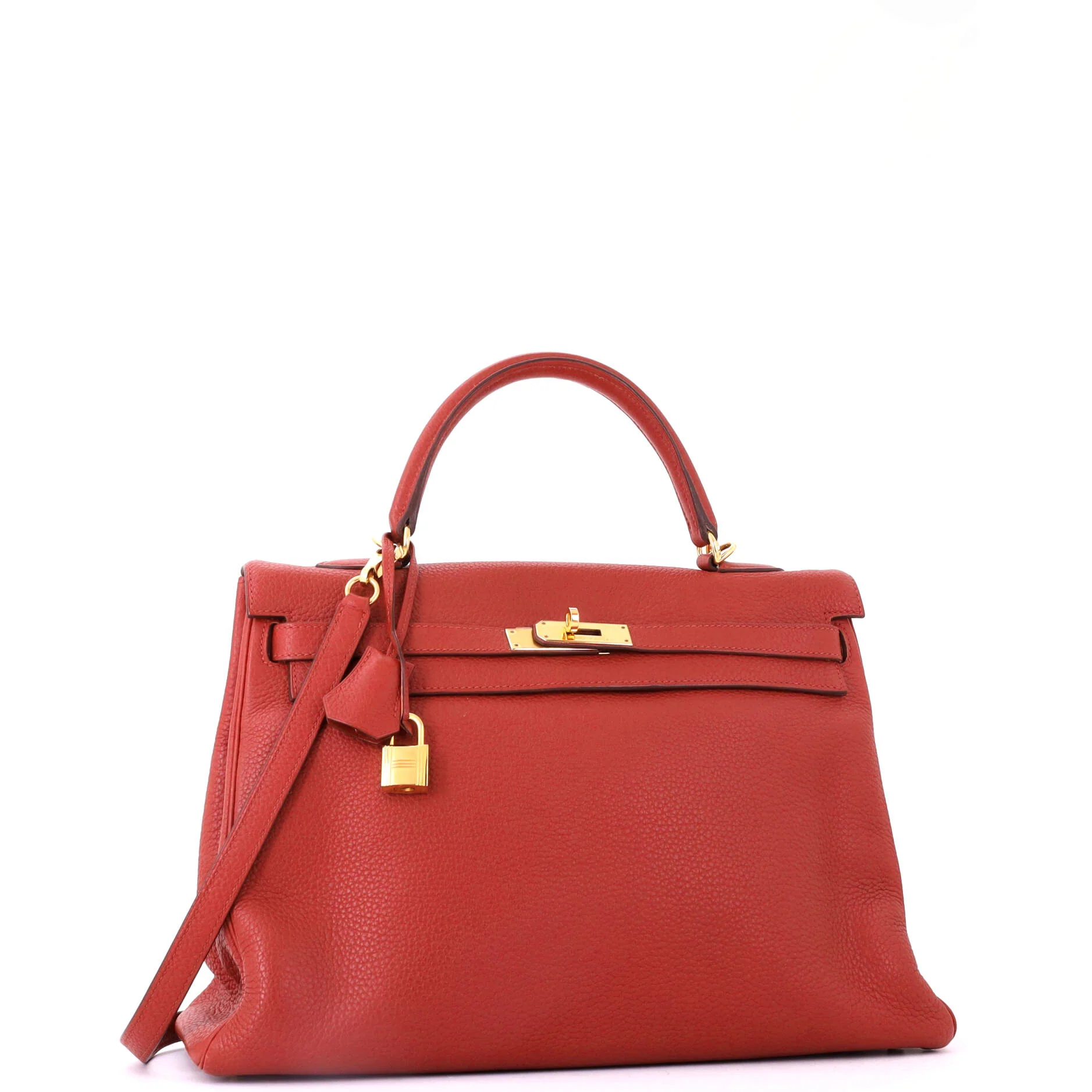 Kelly Handbag Sienne Clemence with Gold Hardware 35 - Image 2
