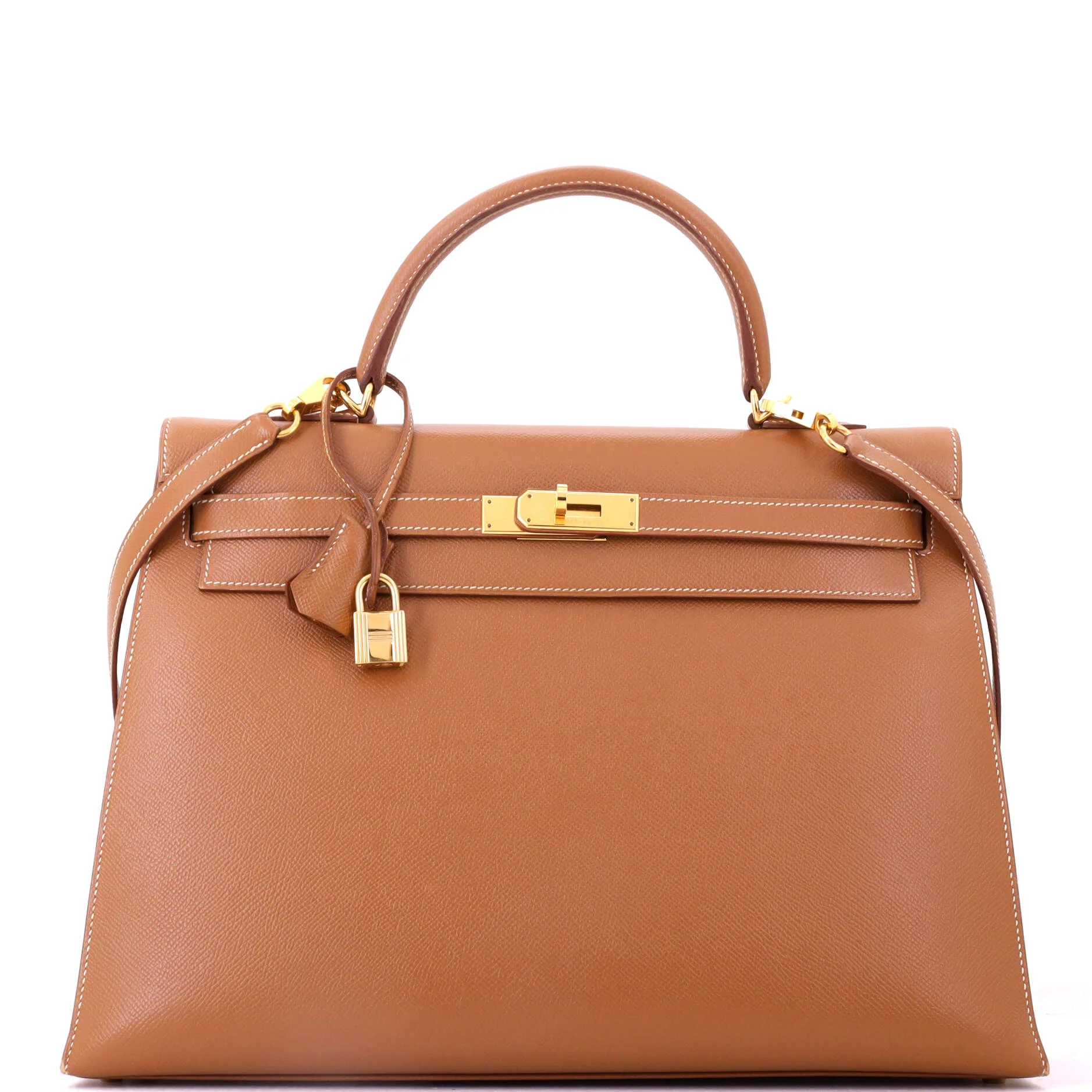 Kelly Handbag Gold Courchevel with Gold Hardware 35