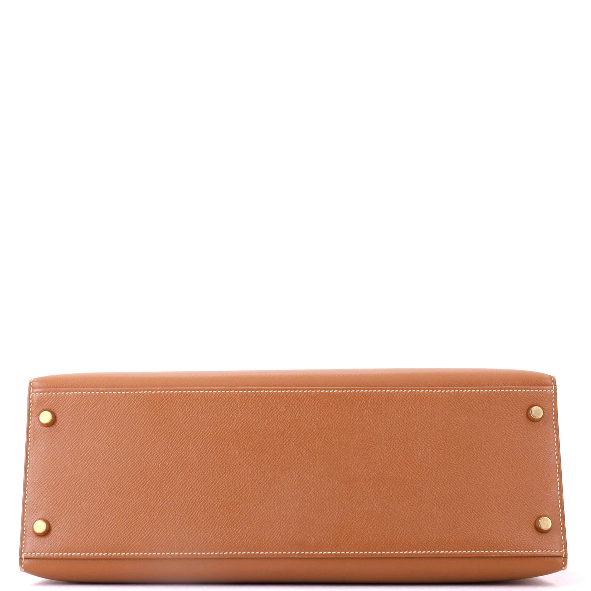Kelly Handbag Gold Courchevel with Gold Hardware 35 - Image 5