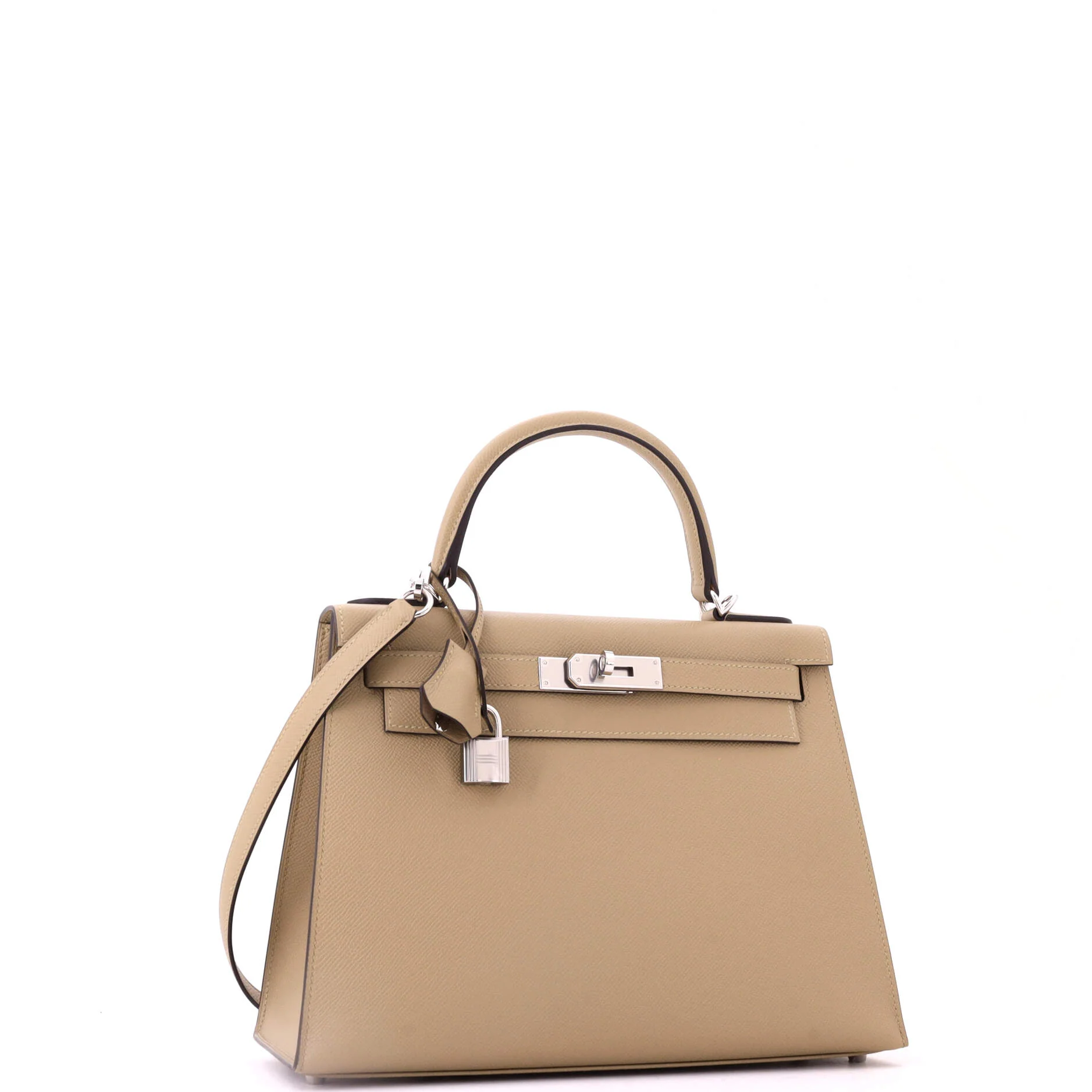 Kelly Handbag Poussiere Epsom with Palladium Hardware 28 - Image 3