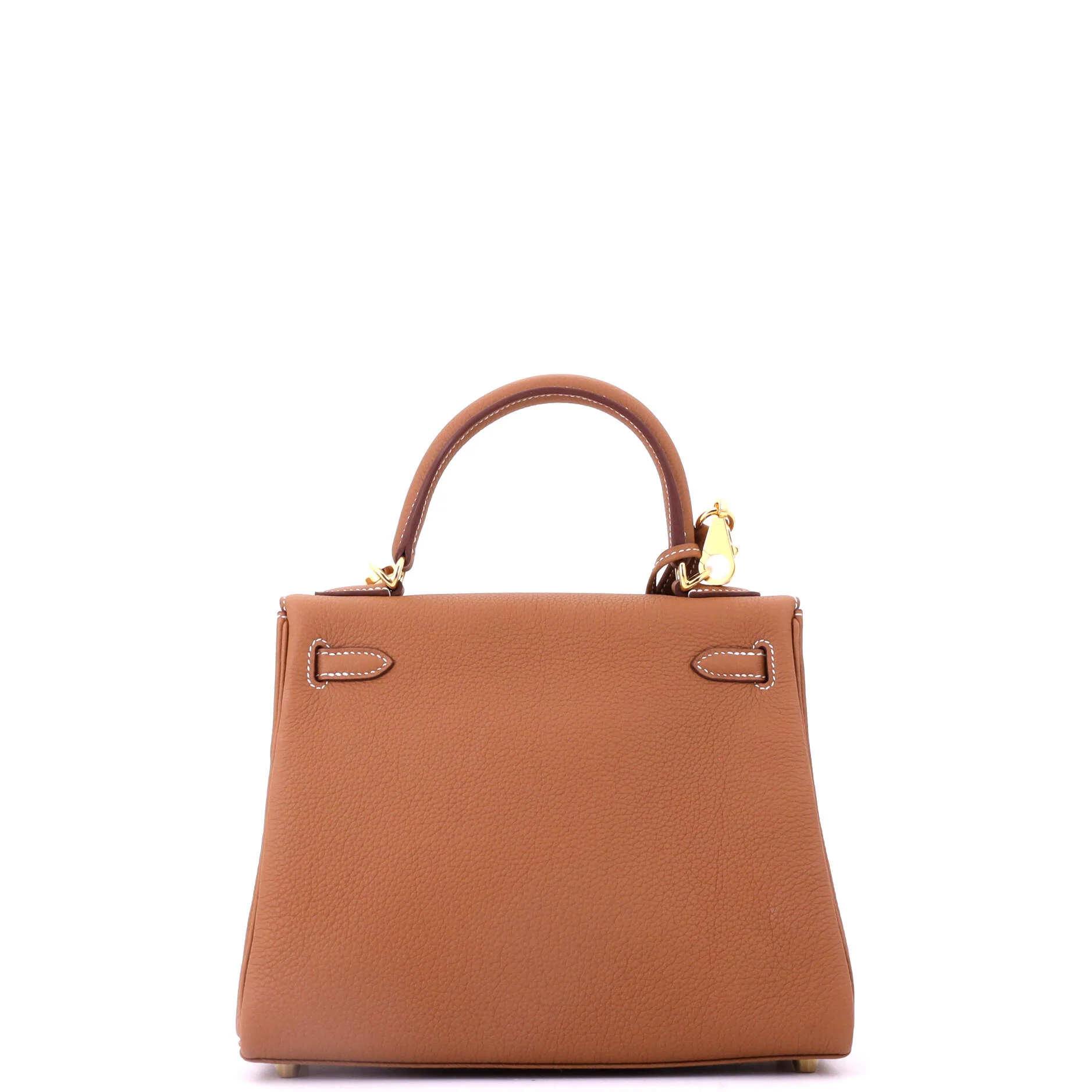 Kelly Handbag Gold Togo with Gold Hardware 25 - Image 4