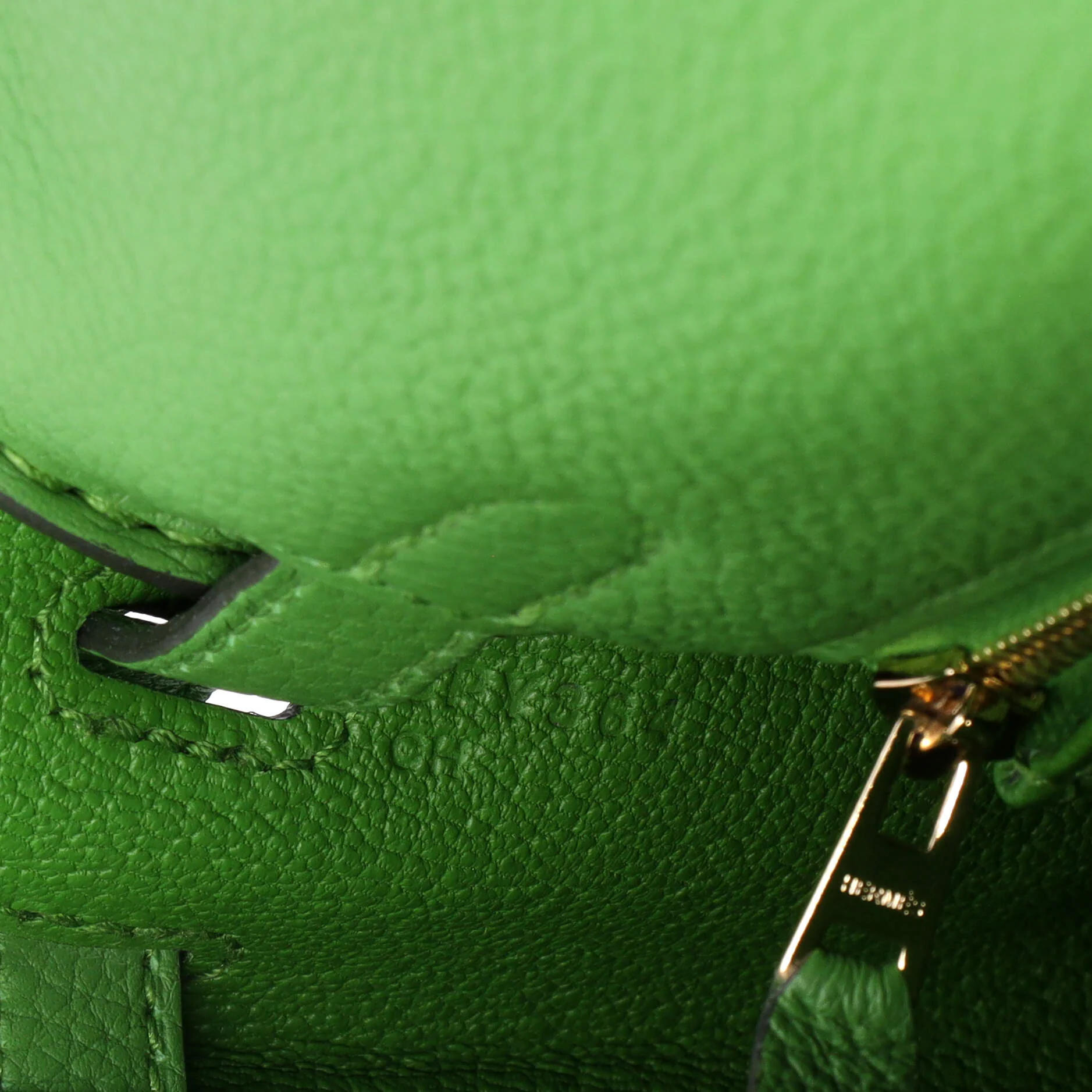 Kelly Handbag Vert Yucca Togo with Gold Hardware 25 - Image 8