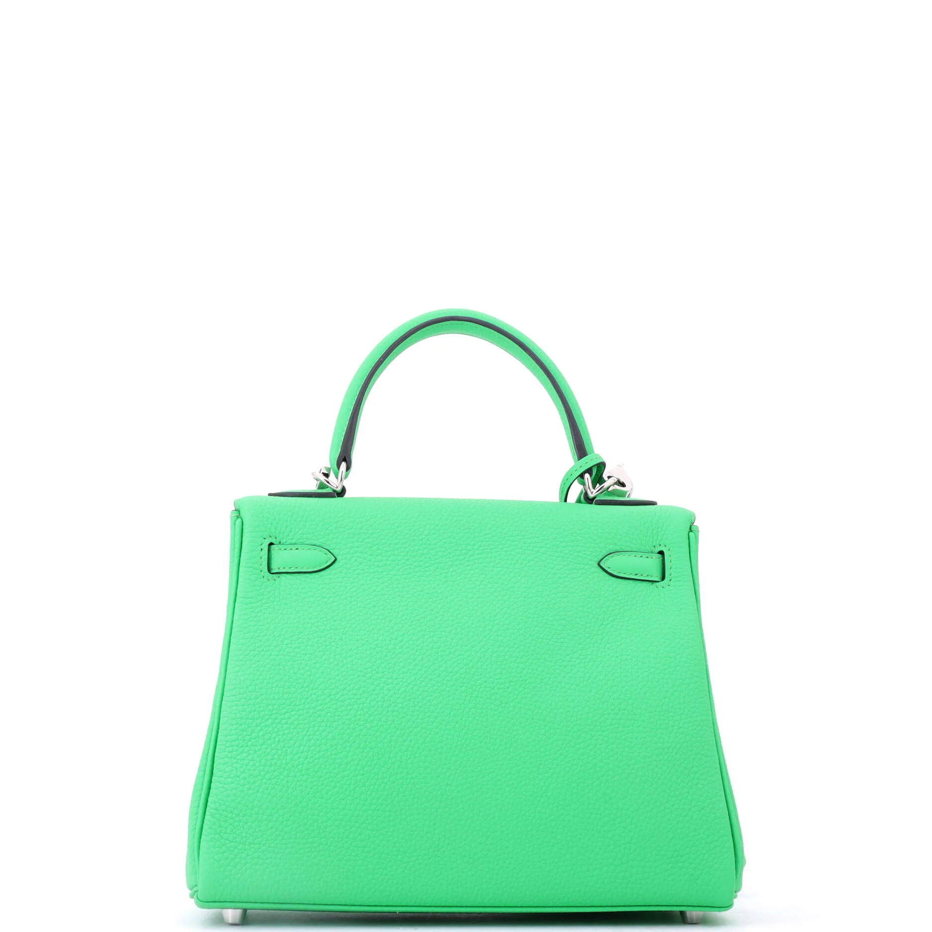 Kelly Handbag Vert Comics Togo with Palladium Hardware 25 - Image 4