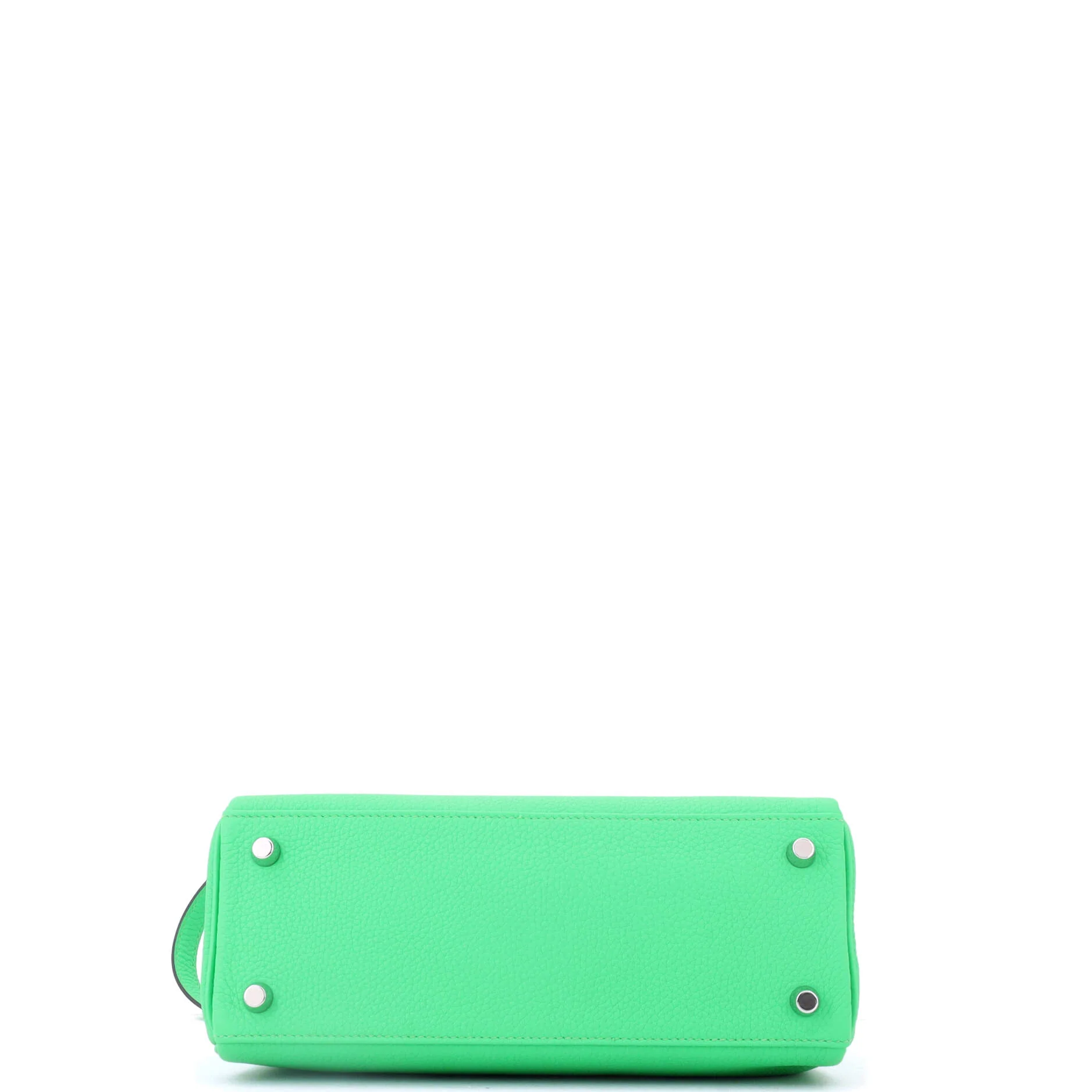 Kelly Handbag Vert Comics Togo with Palladium Hardware 25 - Image 5