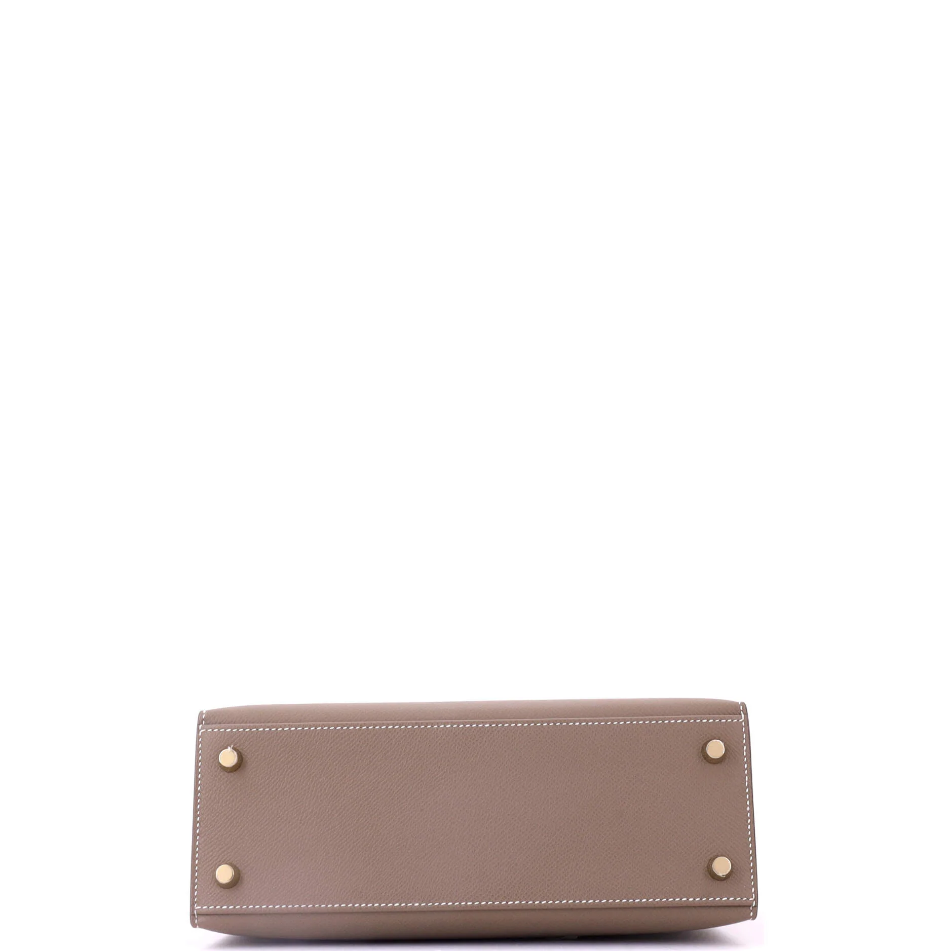 Kelly Handbag Grey Epsom with Gold Hardware 25 - Image 5
