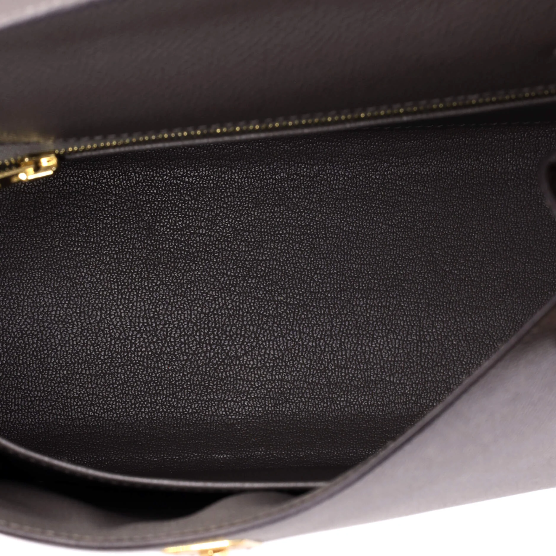 Kelly Handbag Grey Epsom with Gold Hardware 25 - Image 5