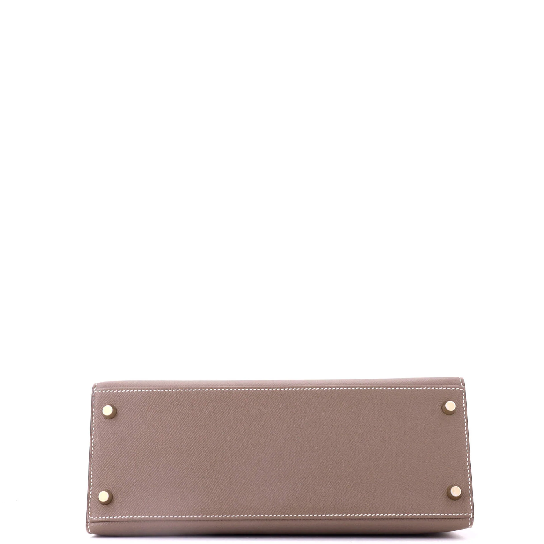 Kelly Handbag Grey Epsom with Gold Hardware 28 - Image 5