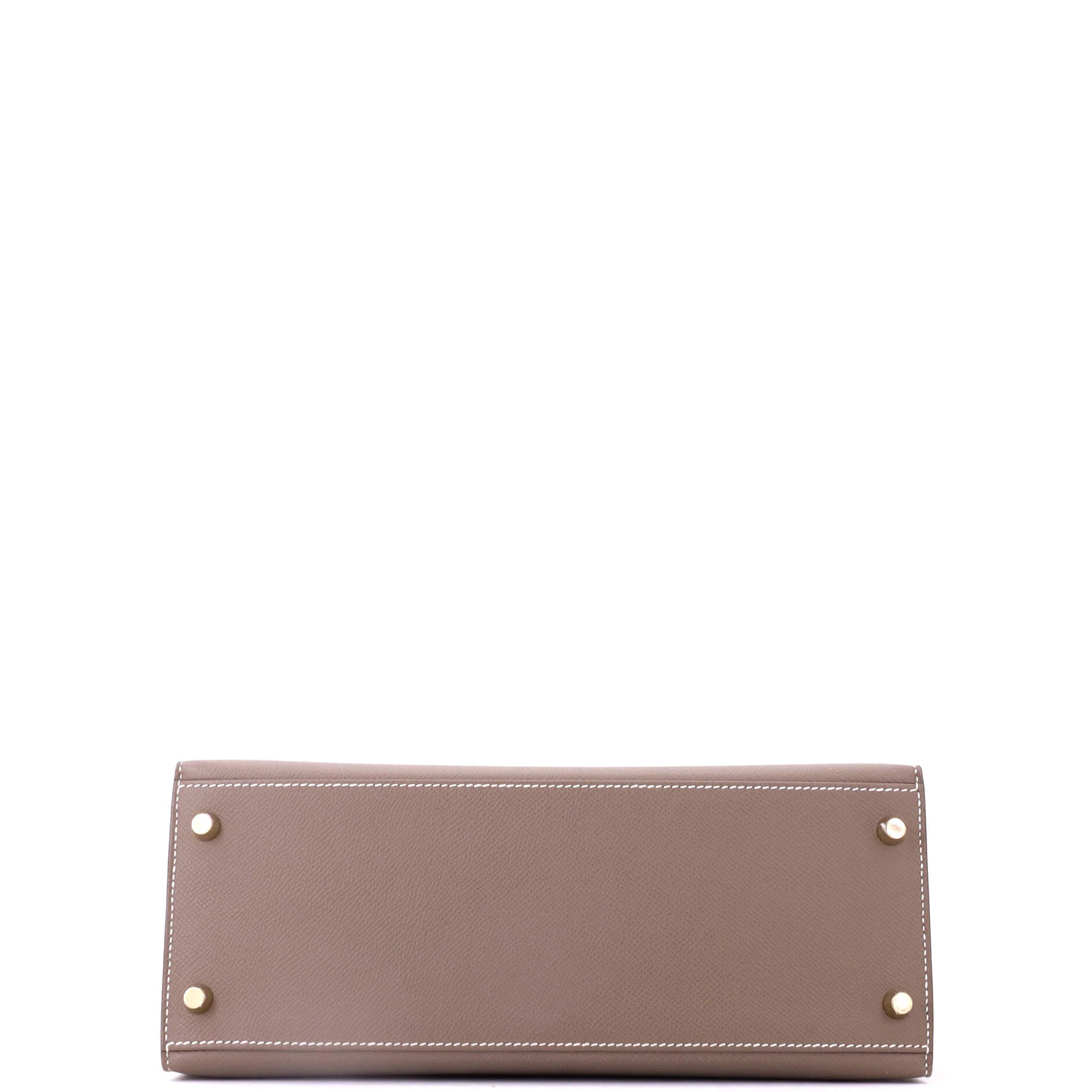 Kelly Handbag Grey Epsom with Gold Hardware 28 - Image 5