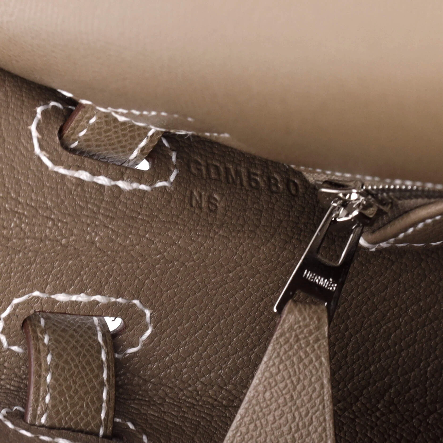Kelly Handbag Grey Madame with Palladium Hardware 25 - Image 8