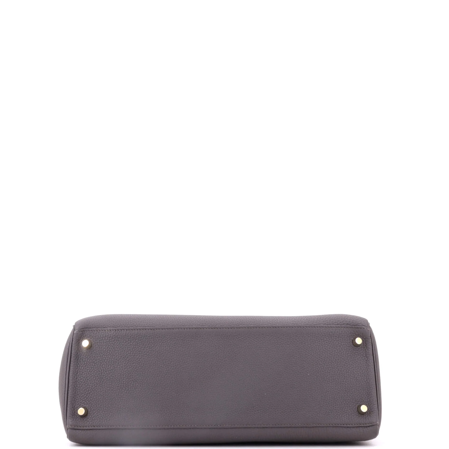 Kelly Handbag Grey Togo with Gold Hardware 35 - Image 4