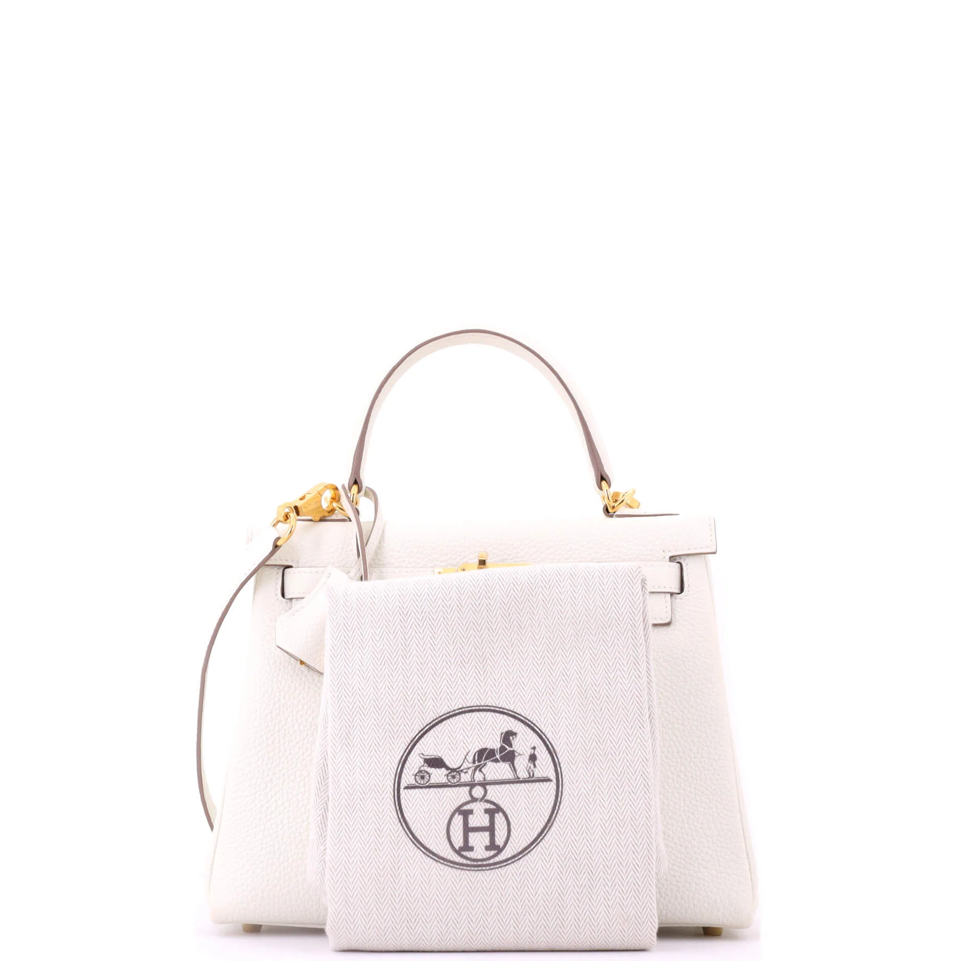 Kelly Handbag Light Togo with Gold Hardware 25 - Image 2