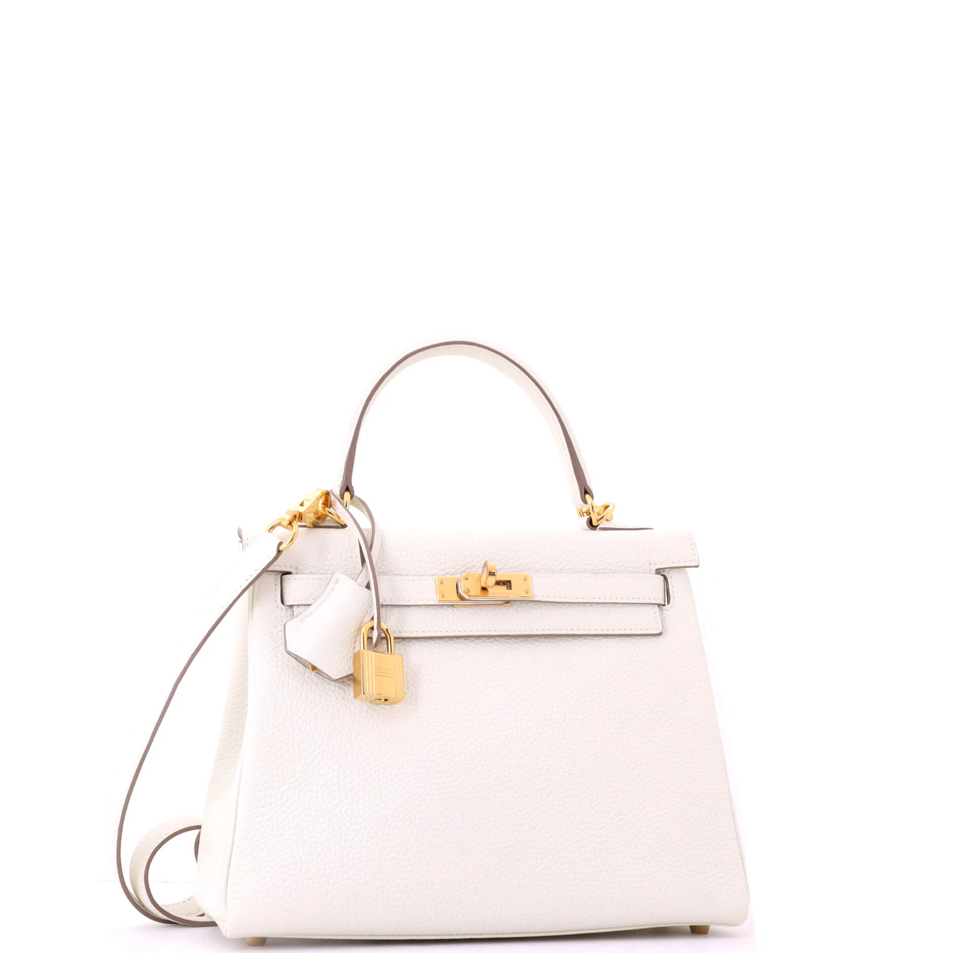 Kelly Handbag Light Togo with Gold Hardware 25 - Image 3