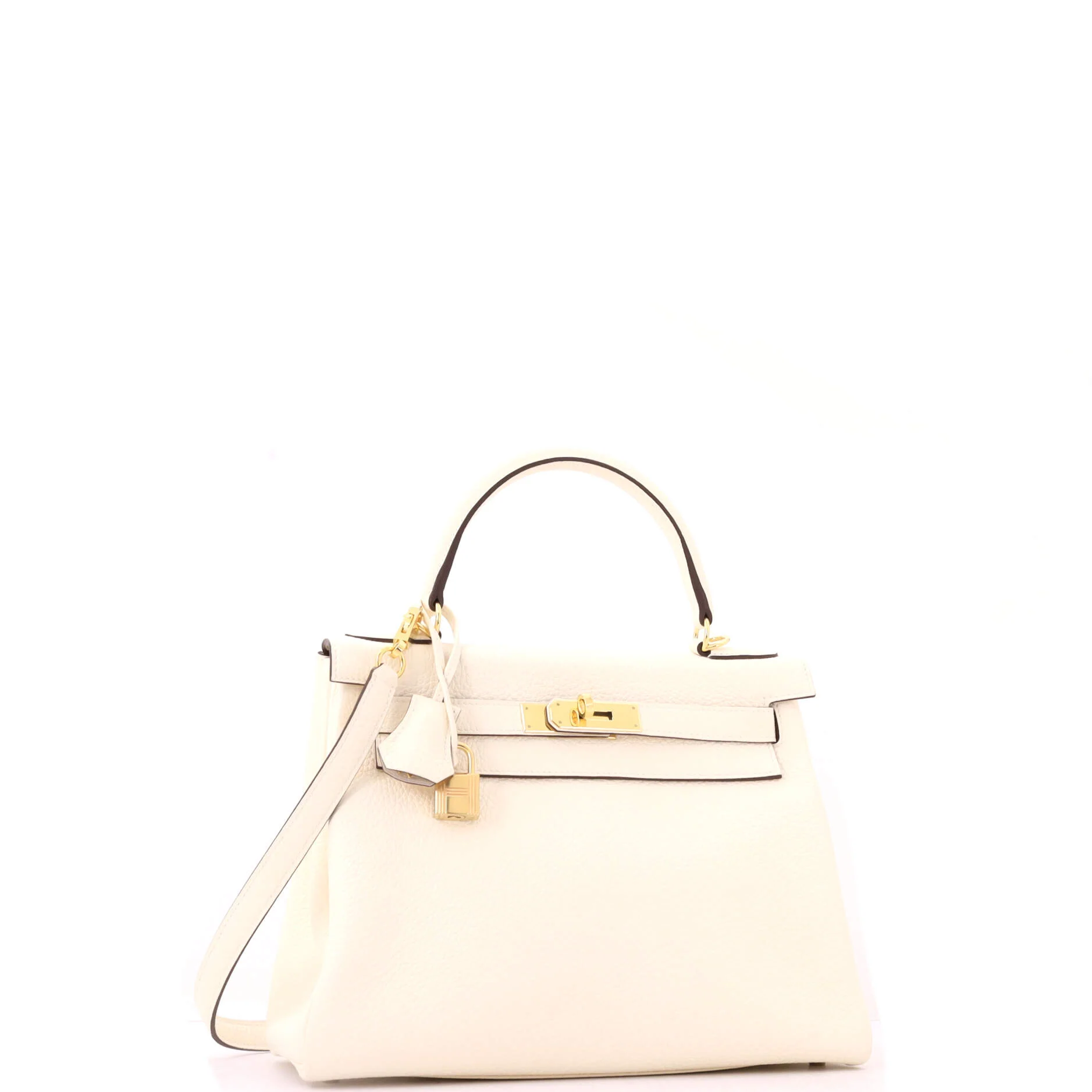 Kelly Handbag Light Togo with Gold Hardware 28 - Image 3